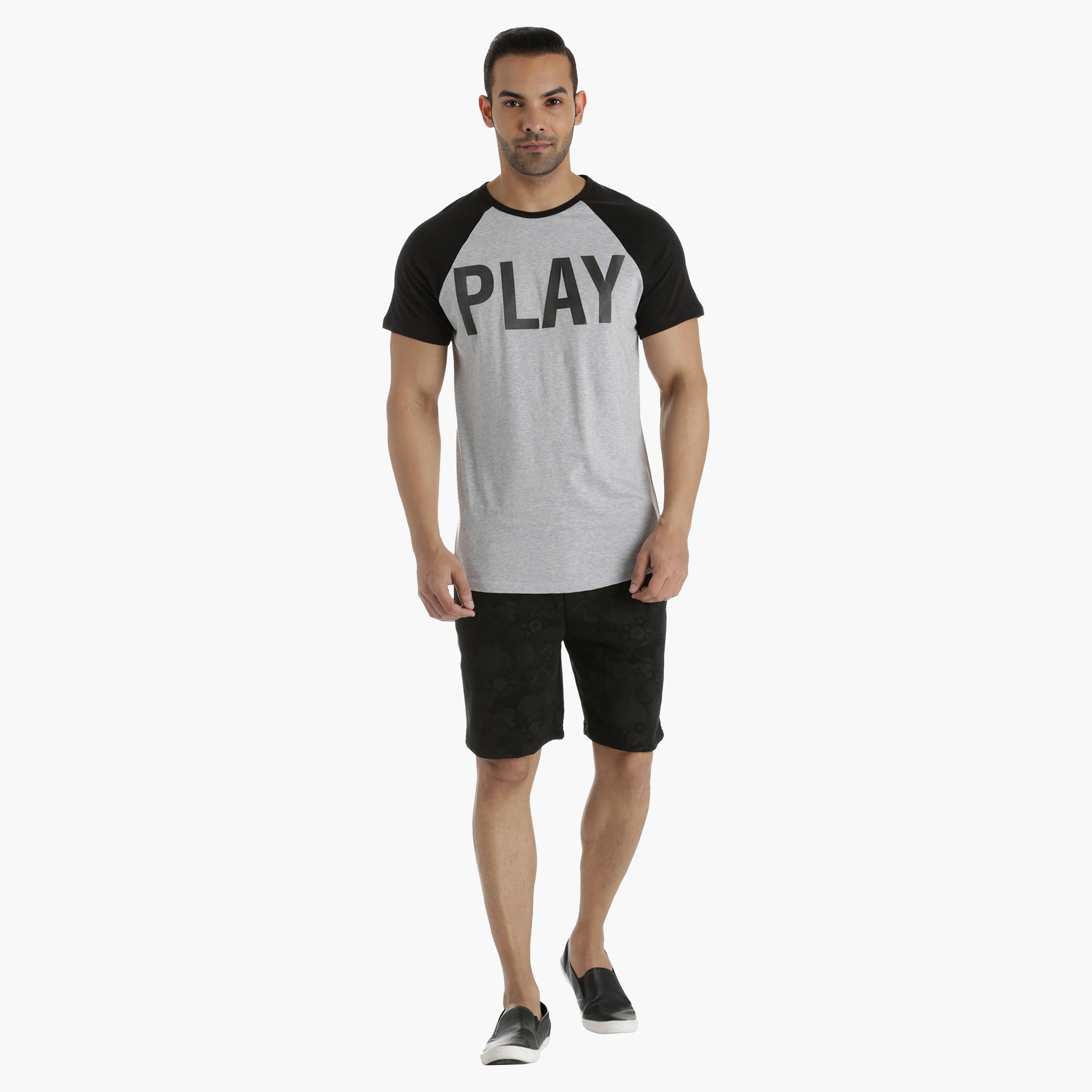 Cotton Printed T-Shirt with Contrast Raglan Sleeves in Regular Fit-men-clothing-tshirtsandpolos-tshirts-image-5
