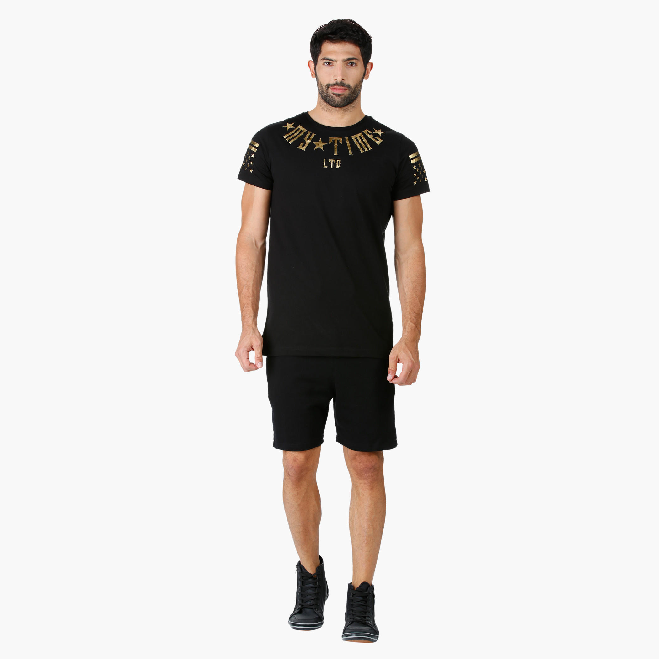 Drawstring Shorts with Zippered Pockets in Regular Fit-men-clothing-bottoms-shorts-image-5