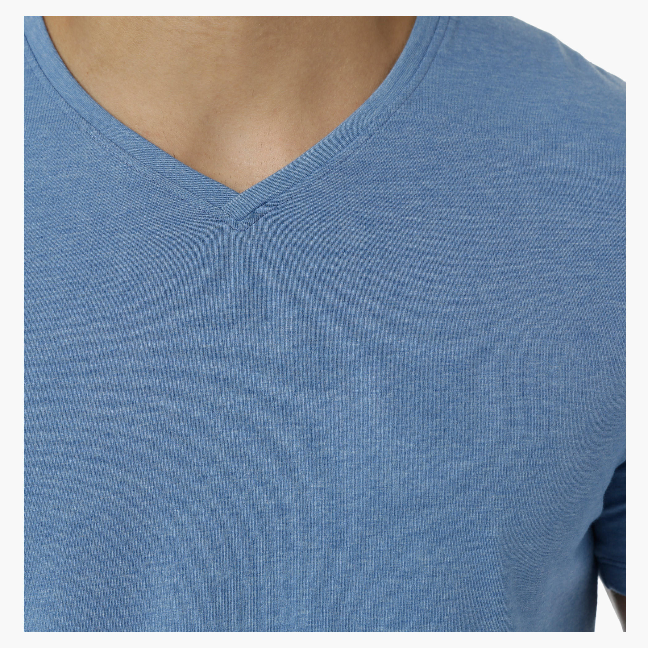 Basic T-Shirt with V-Neck and Short Sleeves in Muscle Fit-men-clothing-tshirtsandpolos-tshirts-image-4