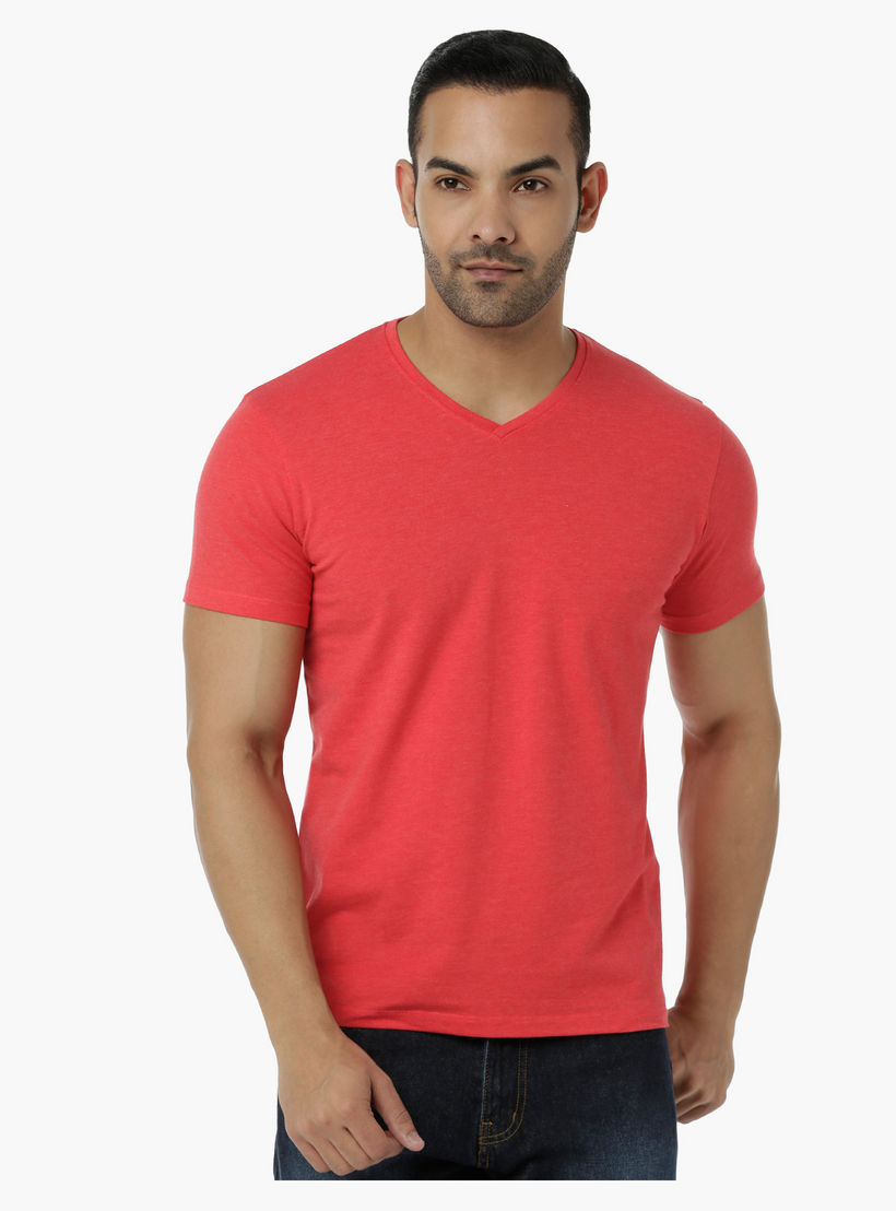 Basic T-Shirt with V-Neck and Short Sleeves in Muscle Fit-men-clothing-tshirtsandpolos-tshirts-image-5