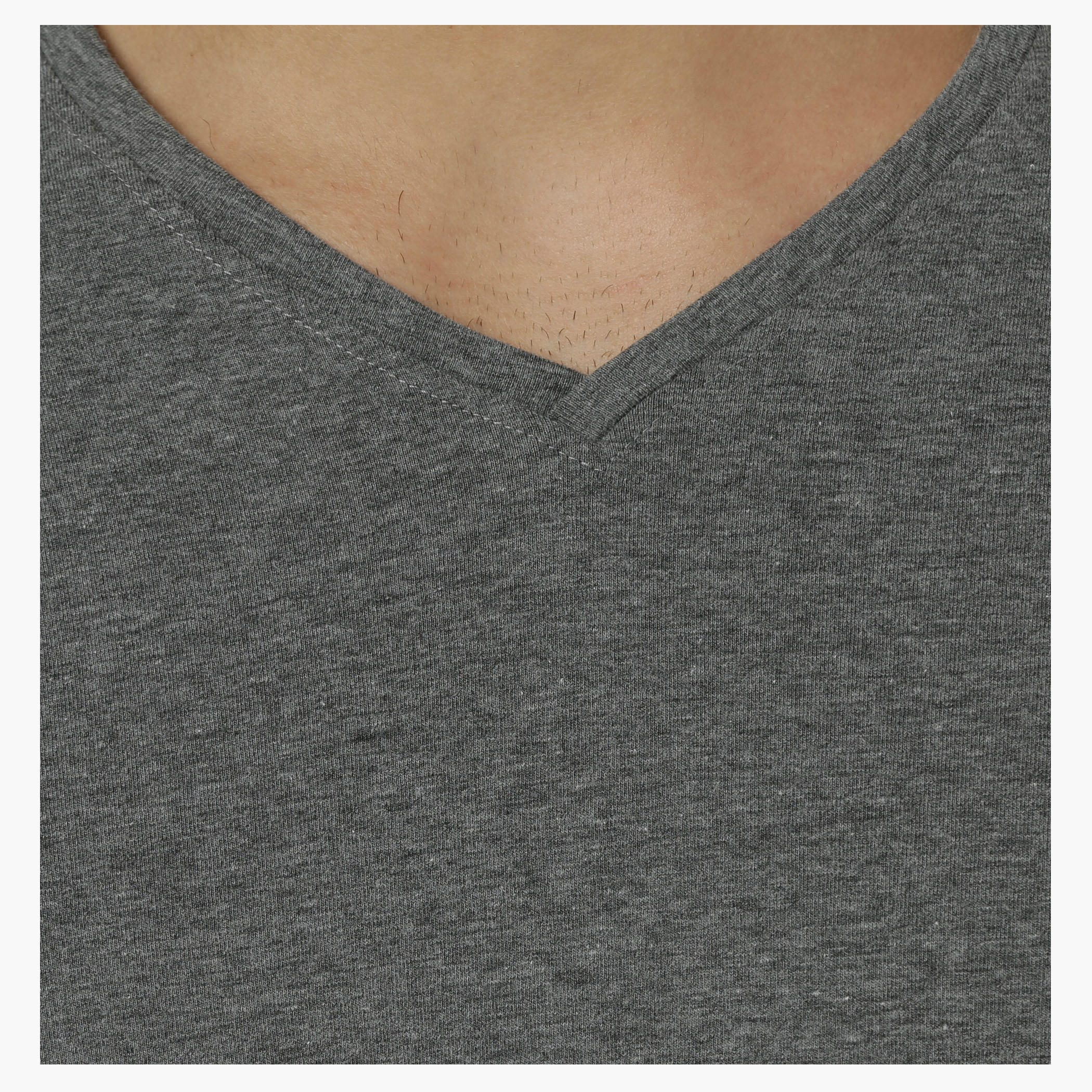 Basic T-Shirt with V-Neck and Short Sleeves in Muscle Fit-men-clothing-tshirtsandpolos-tshirts-image-9