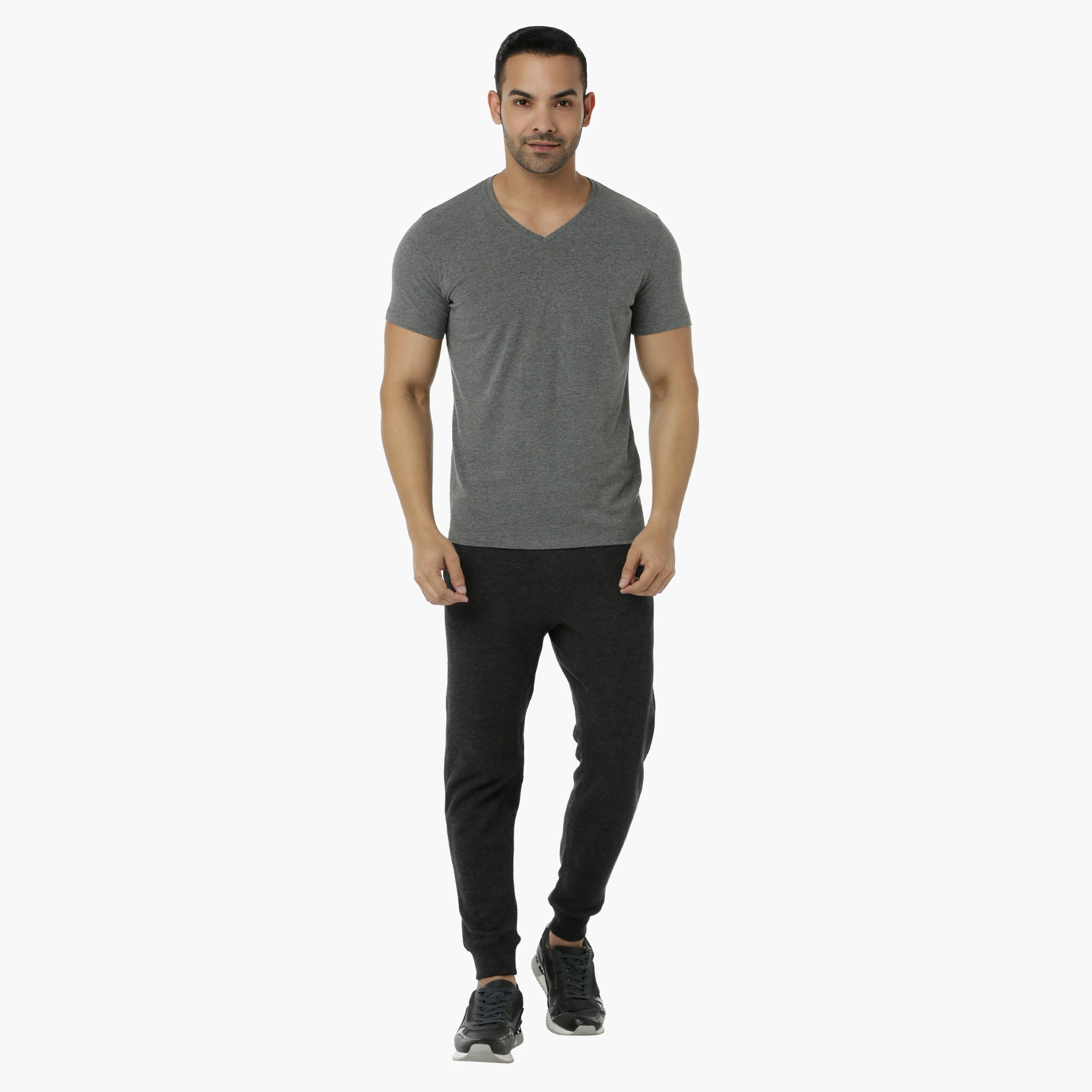Basic T-Shirt with V-Neck and Short Sleeves in Muscle Fit-men-clothing-tshirtsandpolos-tshirts-image-10