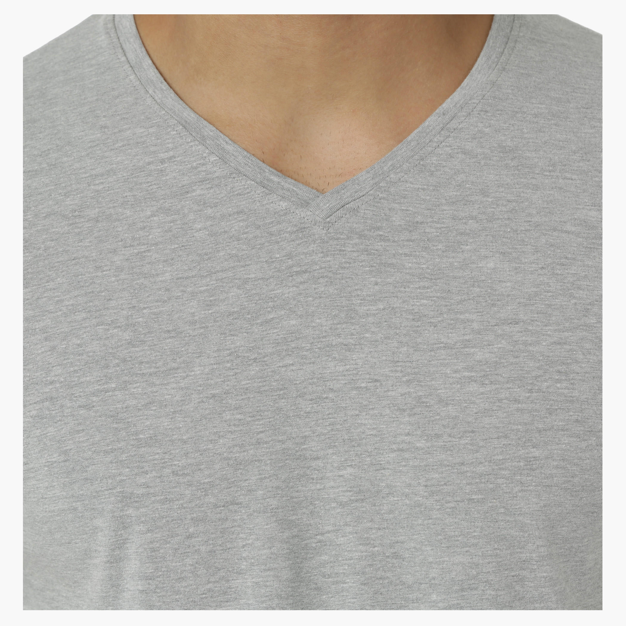Basic T-Shirt with V-Neck and Short Sleeves in Muscle Fit-men-clothing-tshirtsandpolos-tshirts-image-14