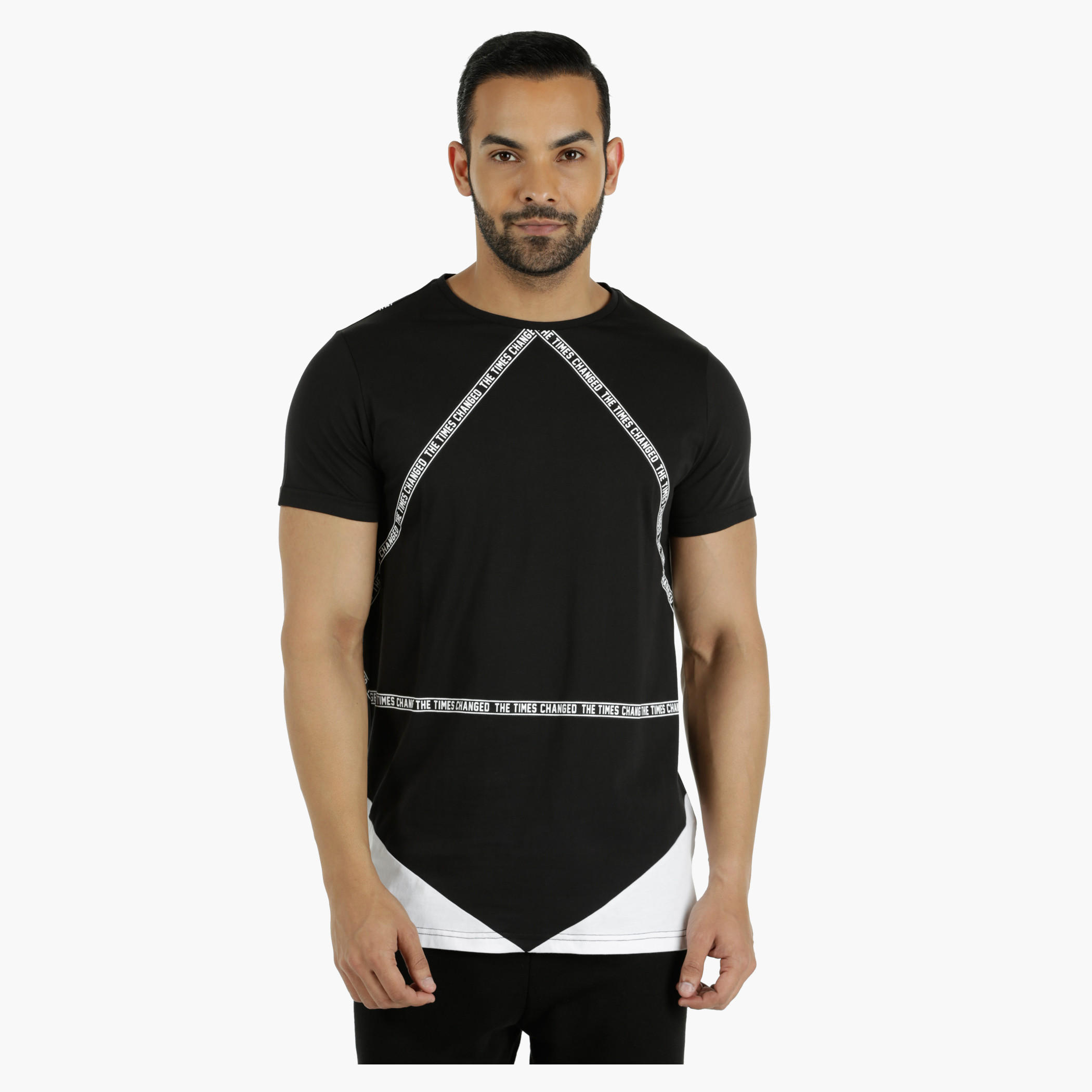 Cotton T-Shirt with Crew Neck and All Over Print in Regular Fit-men-clothing-tshirtsandpolos-tshirts-image-1