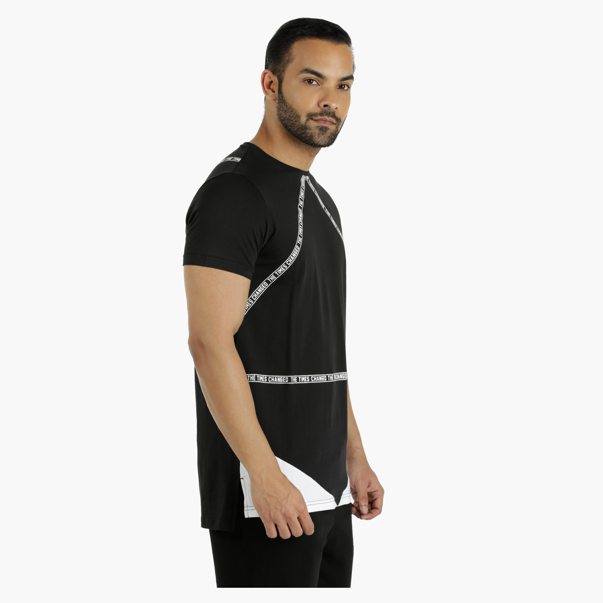 Cotton T-Shirt with Crew Neck and All Over Print in Regular Fit-men-clothing-tshirtsandpolos-tshirts-image-3