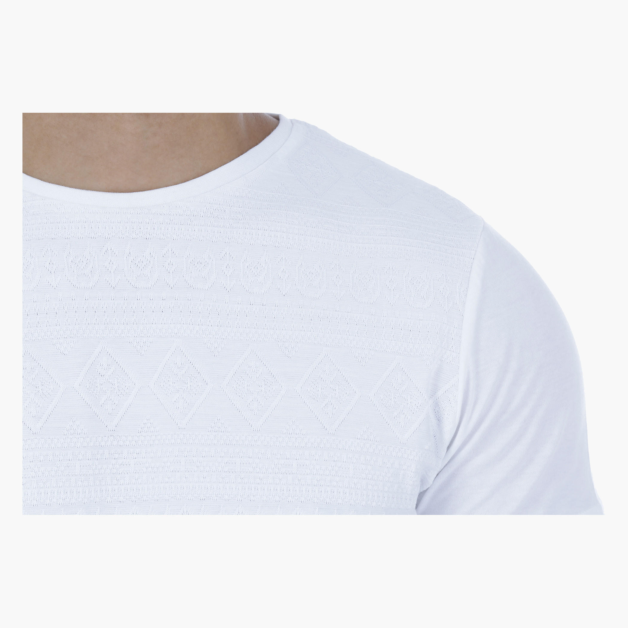 Textured Cotton T-Shirt with Crew Neck-men-clothing-tshirtsandpolos-tshirts-image-4