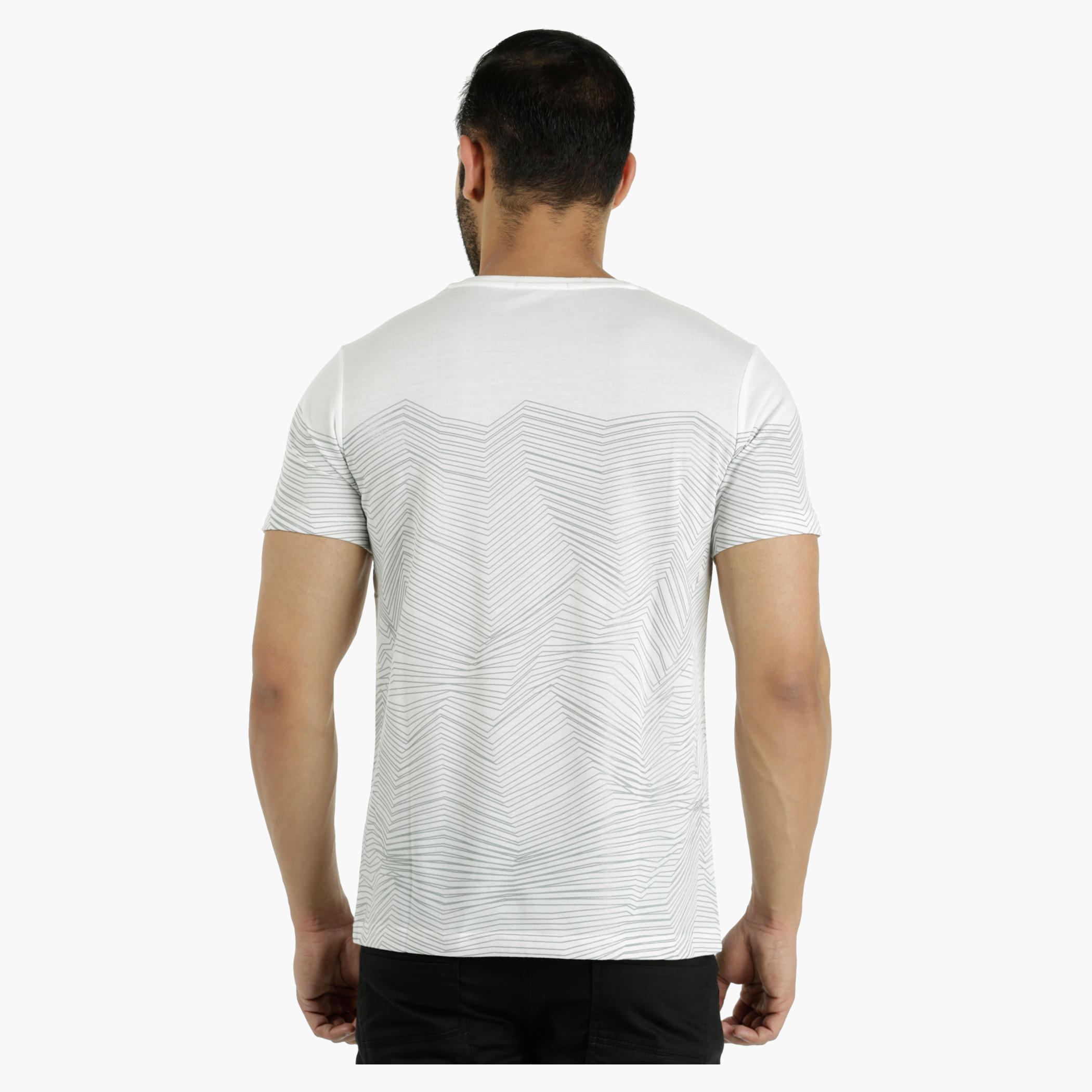 Cotton T-Shirt with Crew Neck and All Over Print in Regular Fit-men-clothing-tshirtsandpolos-tshirts-image-2