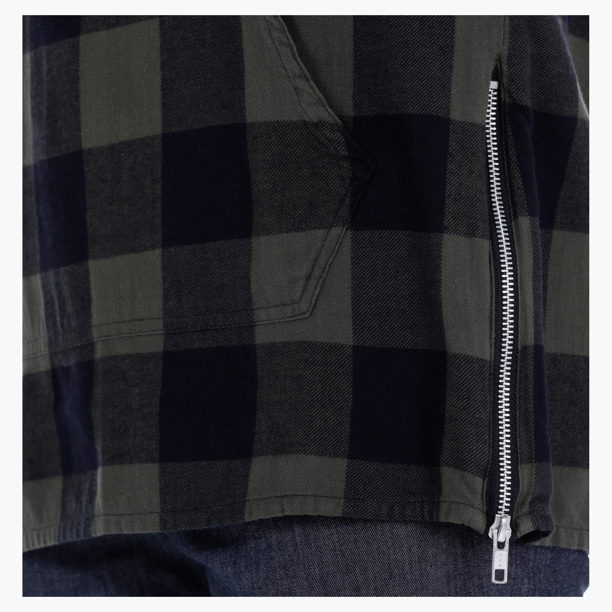 Longline Cotton T-shirt with Checks and Zip Detail in Regular Fit-men-clothing-tshirtsandpolos-tshirts-image-4