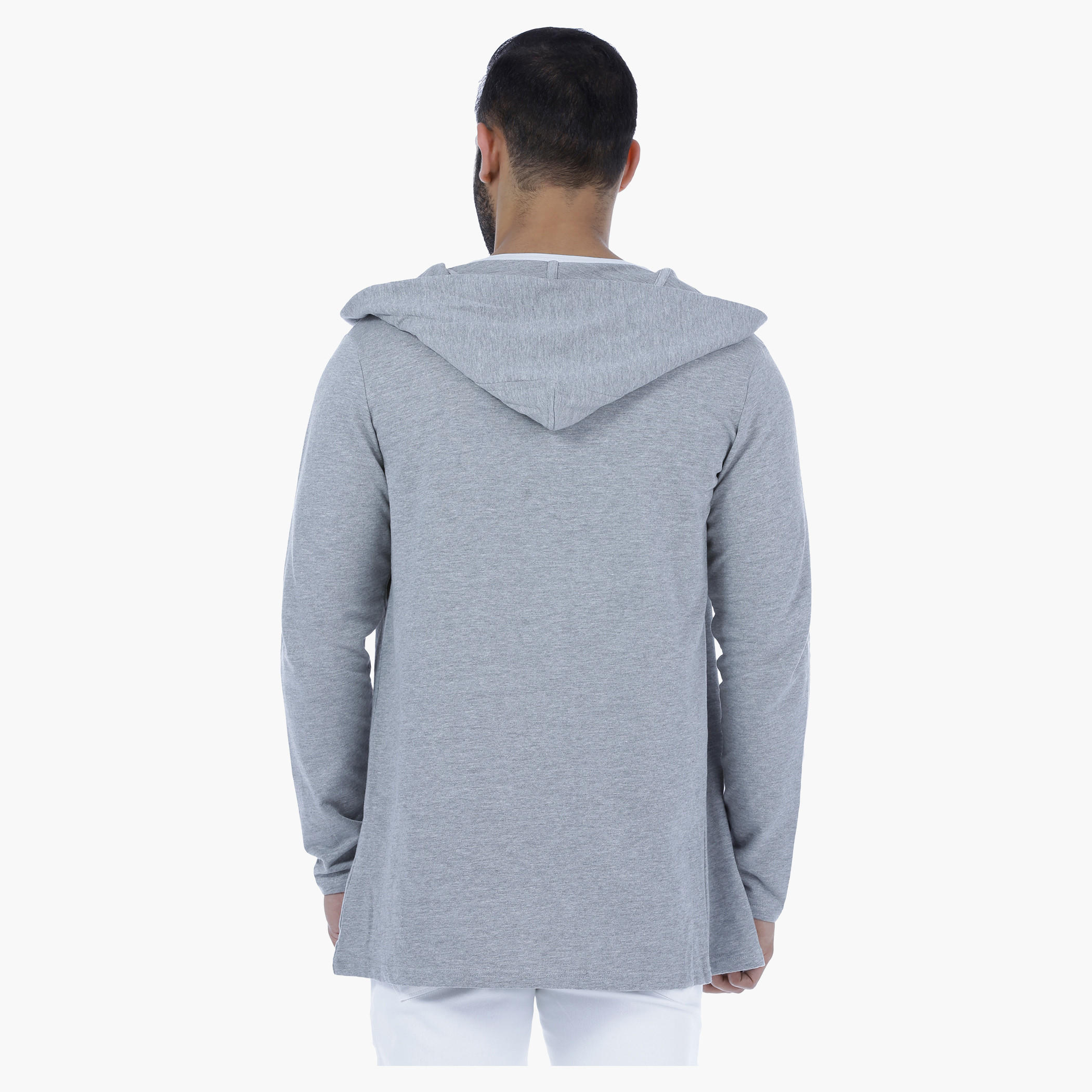 Longline Open Front Cotton Sweater with Hood-men-winterwear-hoodiesandsweatshirts-image-2