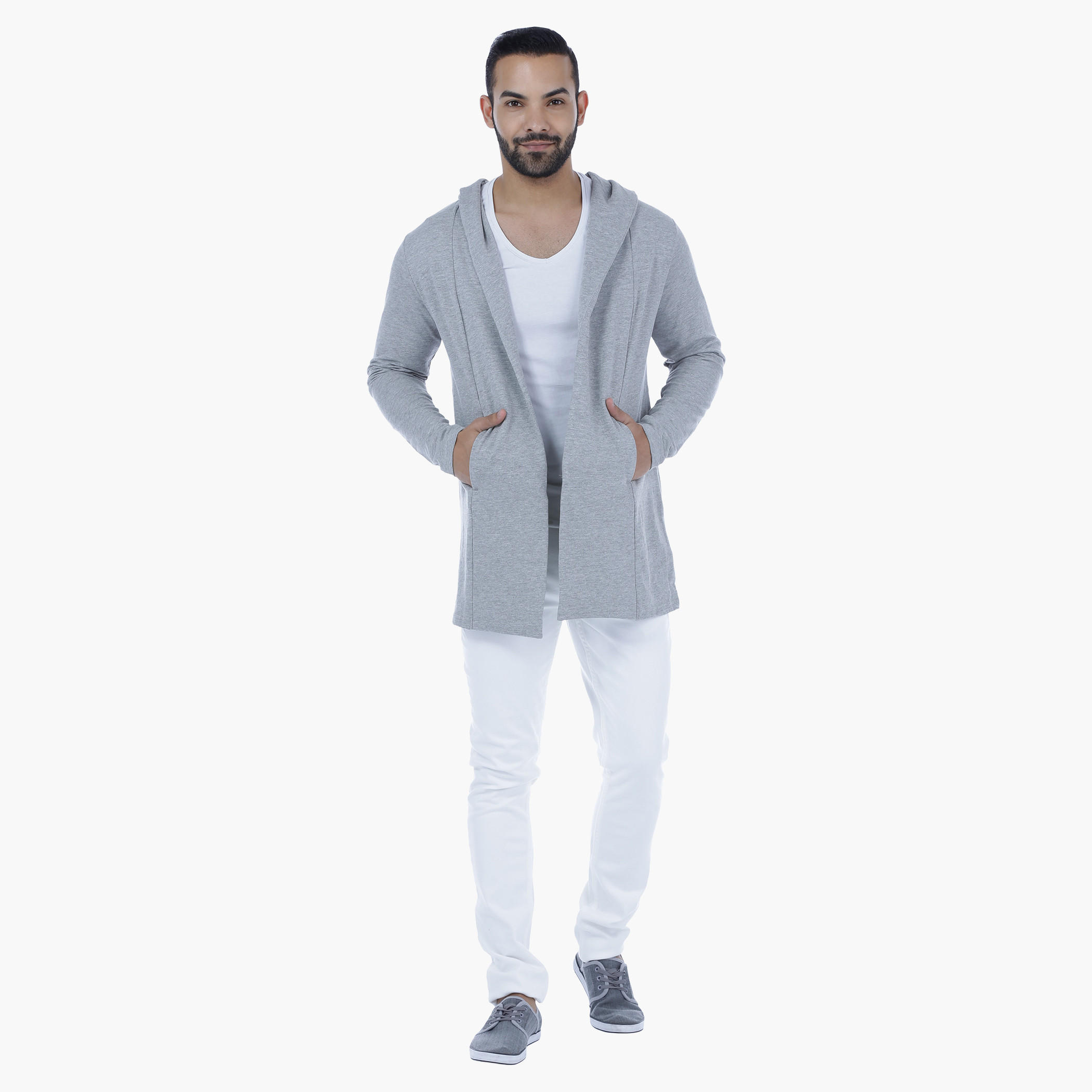 Longline Open Front Cotton Sweater with Hood-men-winterwear-hoodiesandsweatshirts-image-5