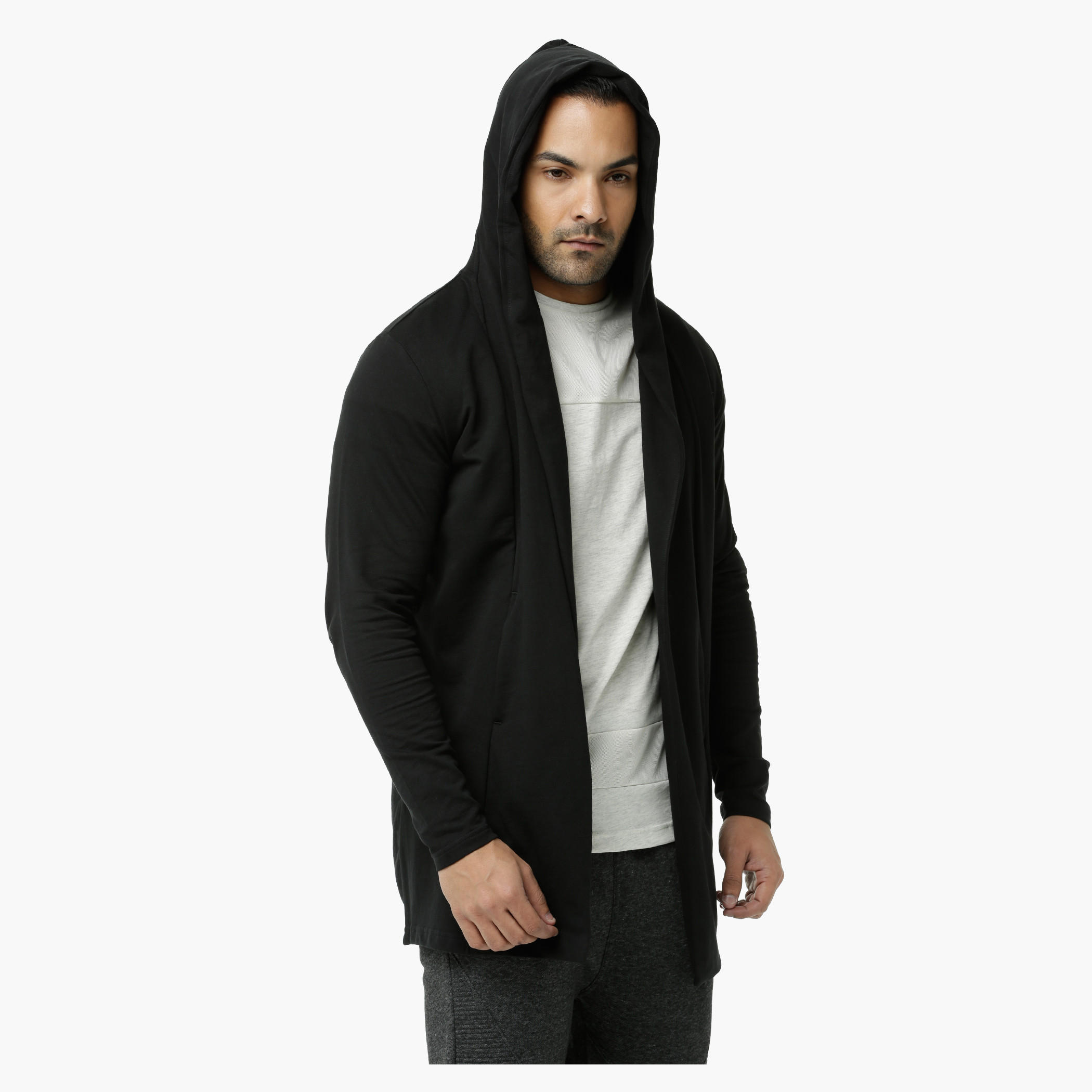 Hooded Sweater with Open Front-men-winterwear-hoodiesandsweatshirts-image-3