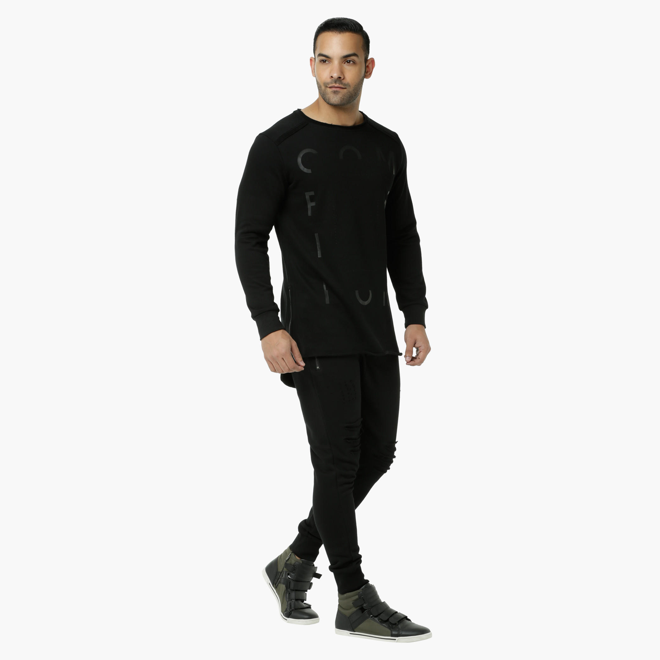 Printed Crew Neck T-Shirt with Long Sleeves-men-clothing-tshirtsandpolos-tshirts-image-9