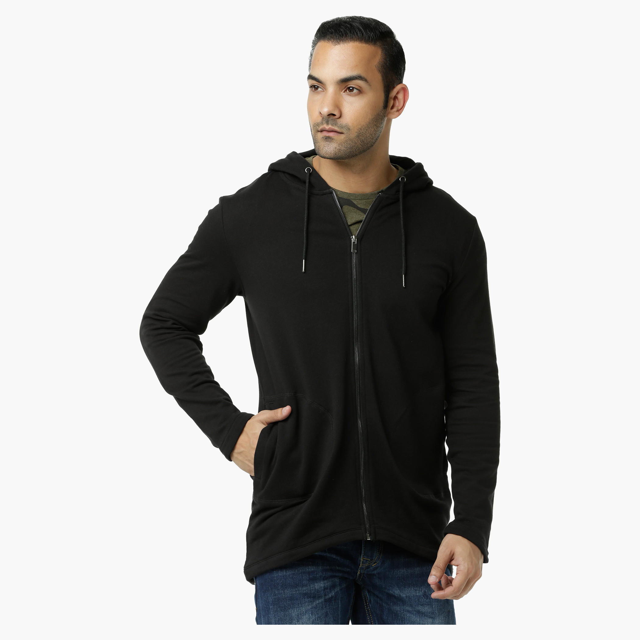 Hooded Jacket with Long Sleeves-men-winterwear-hoodiesandsweatshirts-image-5