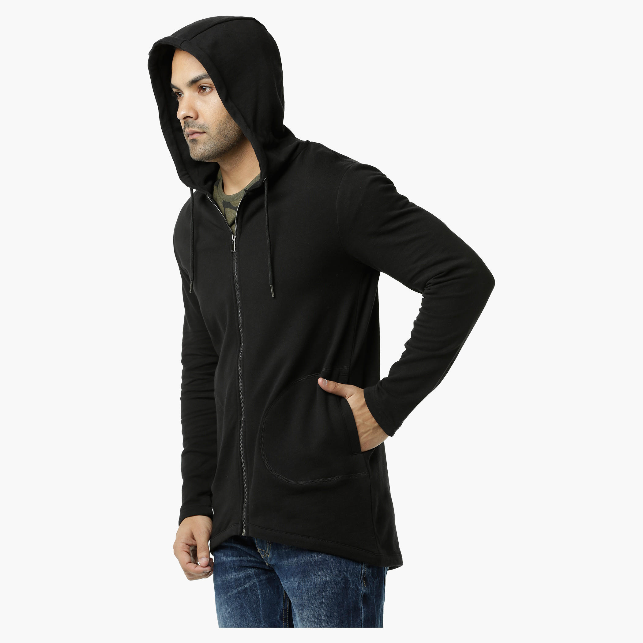 Hooded Jacket with Long Sleeves-men-winterwear-hoodiesandsweatshirts-image-3