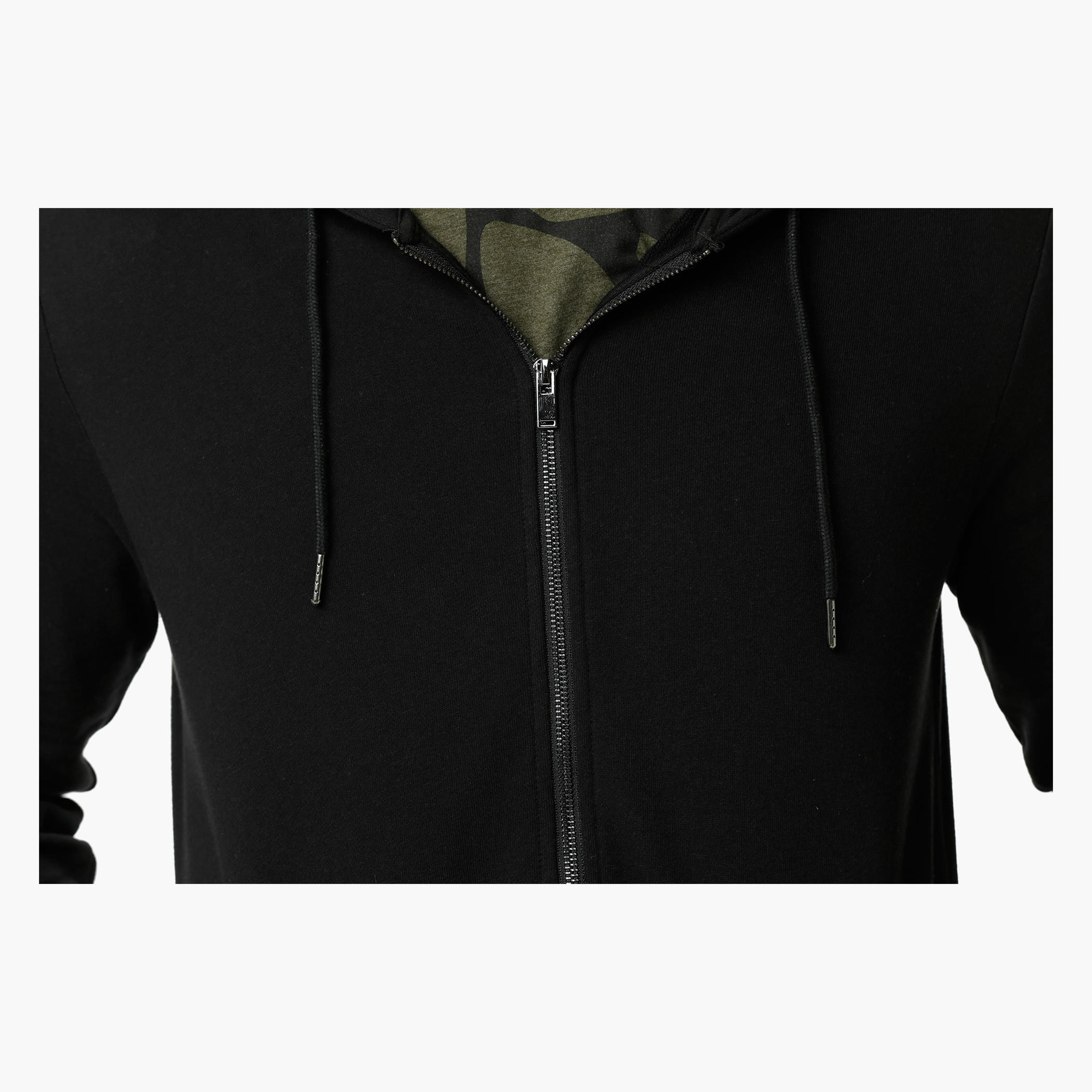 Hooded Jacket with Long Sleeves-men-winterwear-hoodiesandsweatshirts-image-2