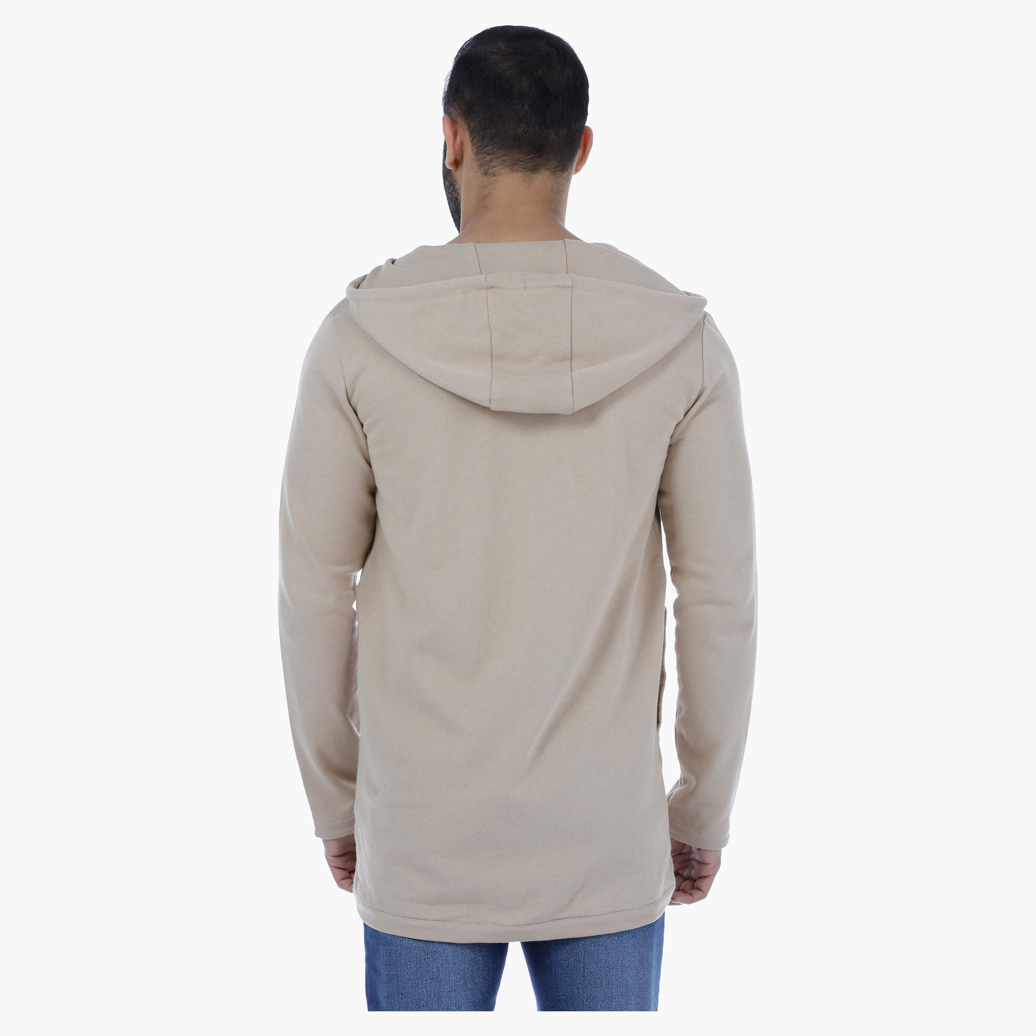 Hooded Cotton Jacket with Zip Closure-men-winterwear-hoodiesandsweatshirts-image-2