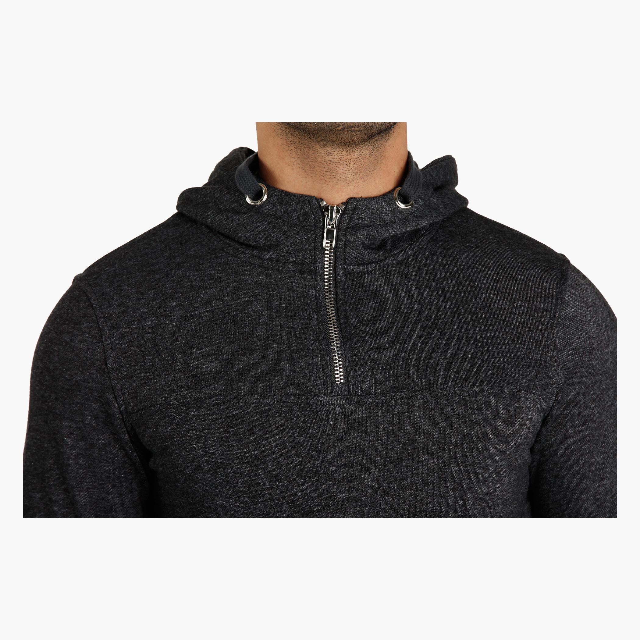 Hooded Long Sleeves Sweatshirt with Zip Detail-men-winterwear-hoodiesandsweatshirts-image-4