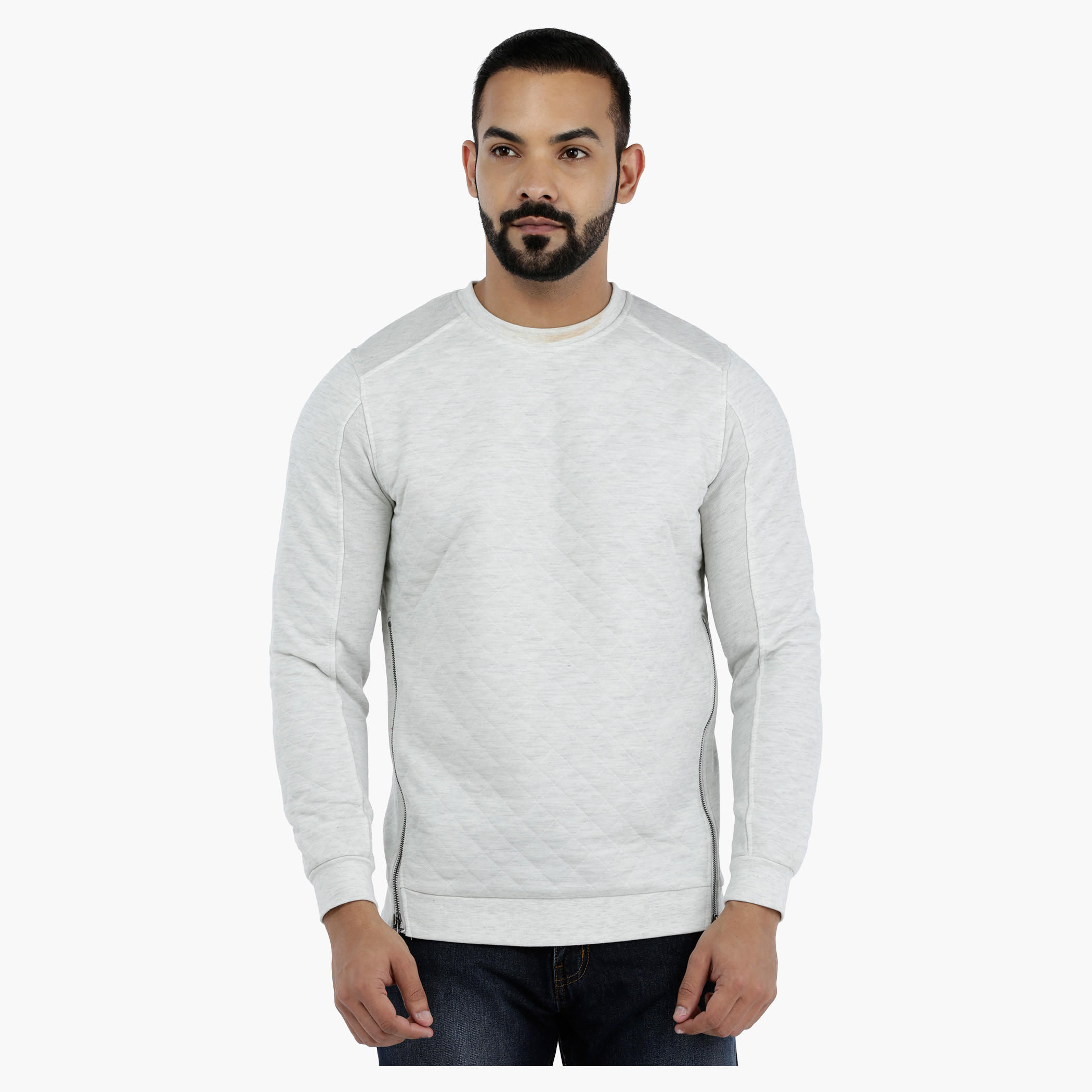 Long Sleeves Sweatshirt with Quilted Detail-men-winterwear-hoodiesandsweatshirts-image-1