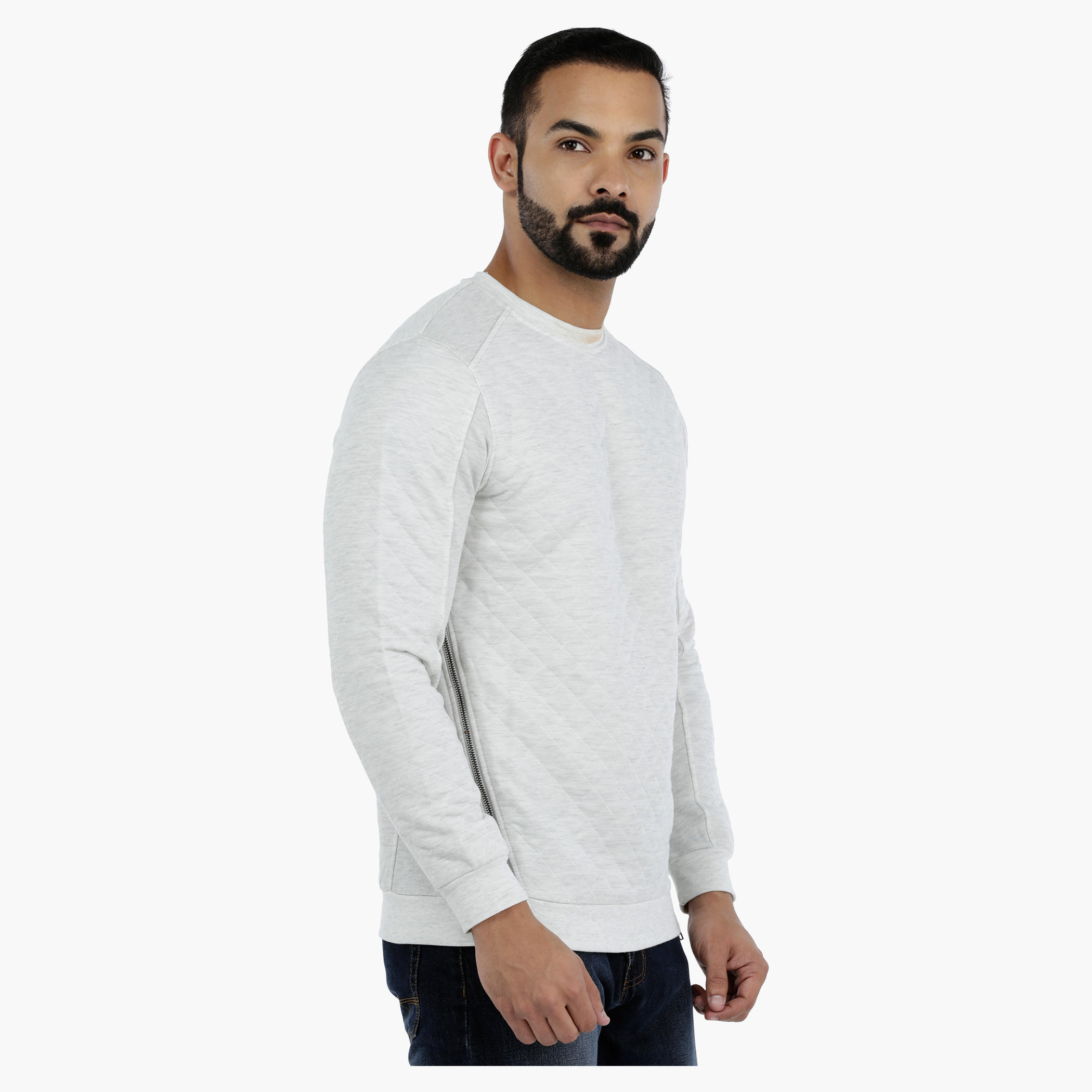 Long Sleeves Sweatshirt with Quilted Detail-men-winterwear-hoodiesandsweatshirts-image-3