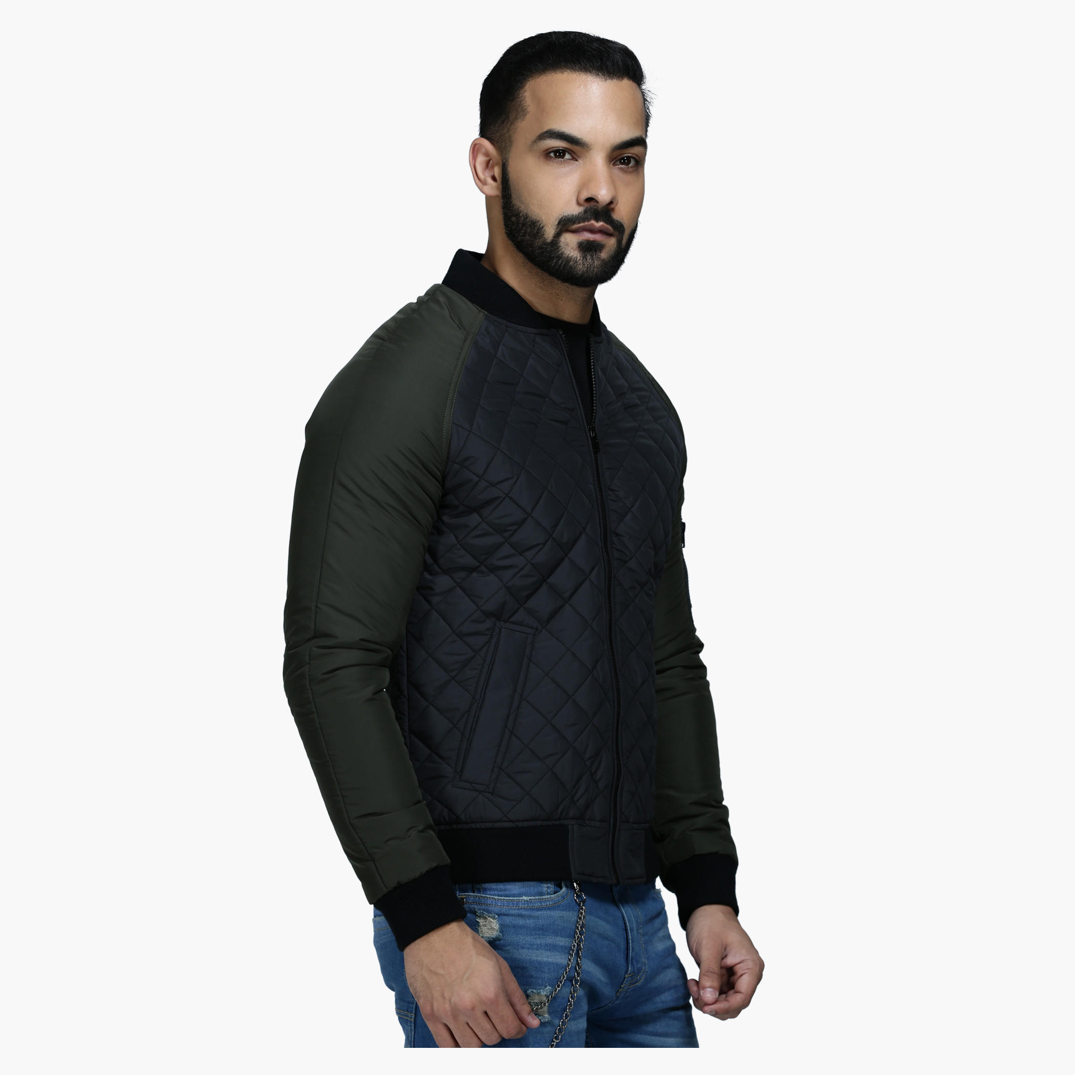Quilted Polyester Jacket with Zip Detail and Long Sleeves in Regular Fit-men-clothing-jacketsandblazers-jackets-image-3