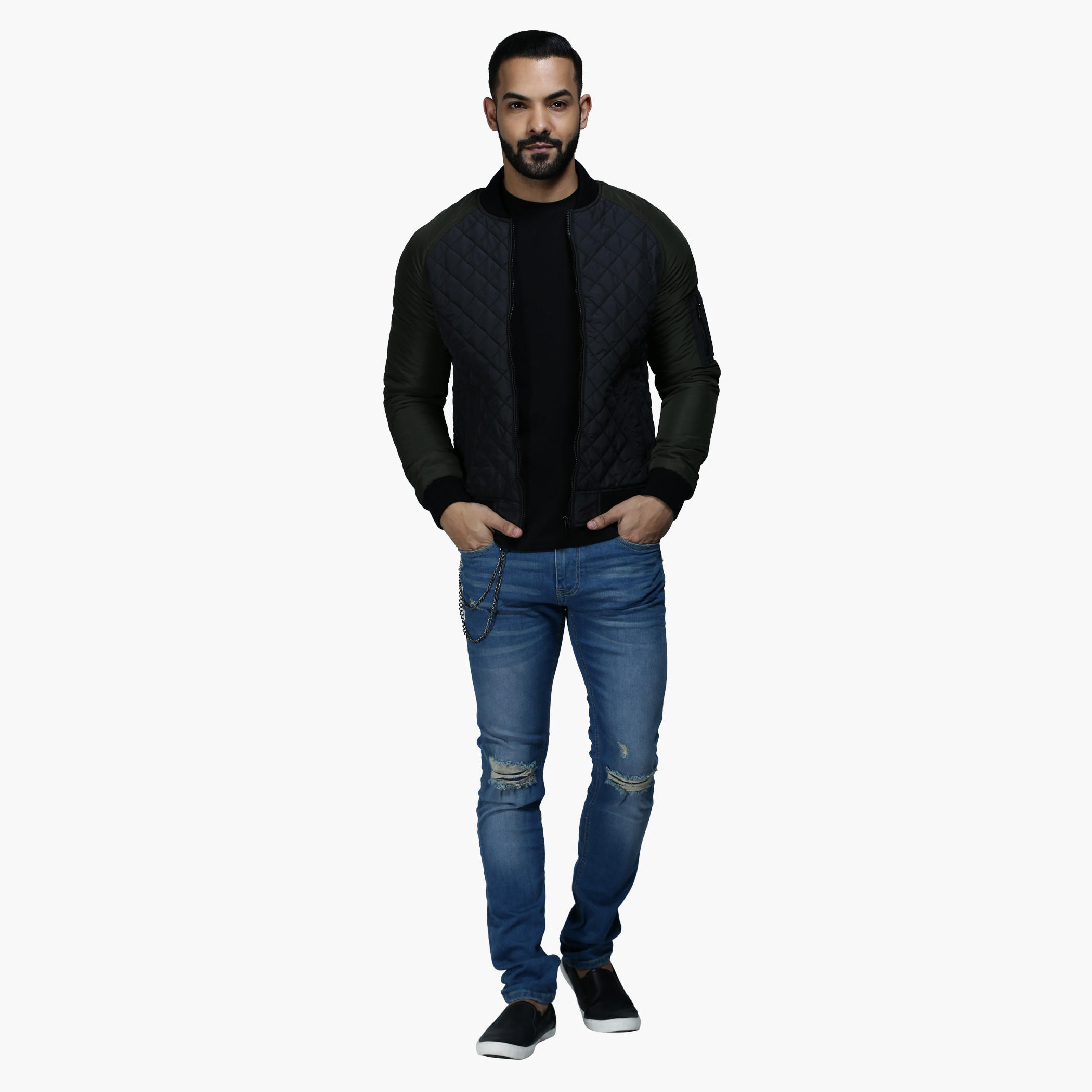 Quilted Polyester Jacket with Zip Detail and Long Sleeves in Regular Fit-men-clothing-jacketsandblazers-jackets-image-5