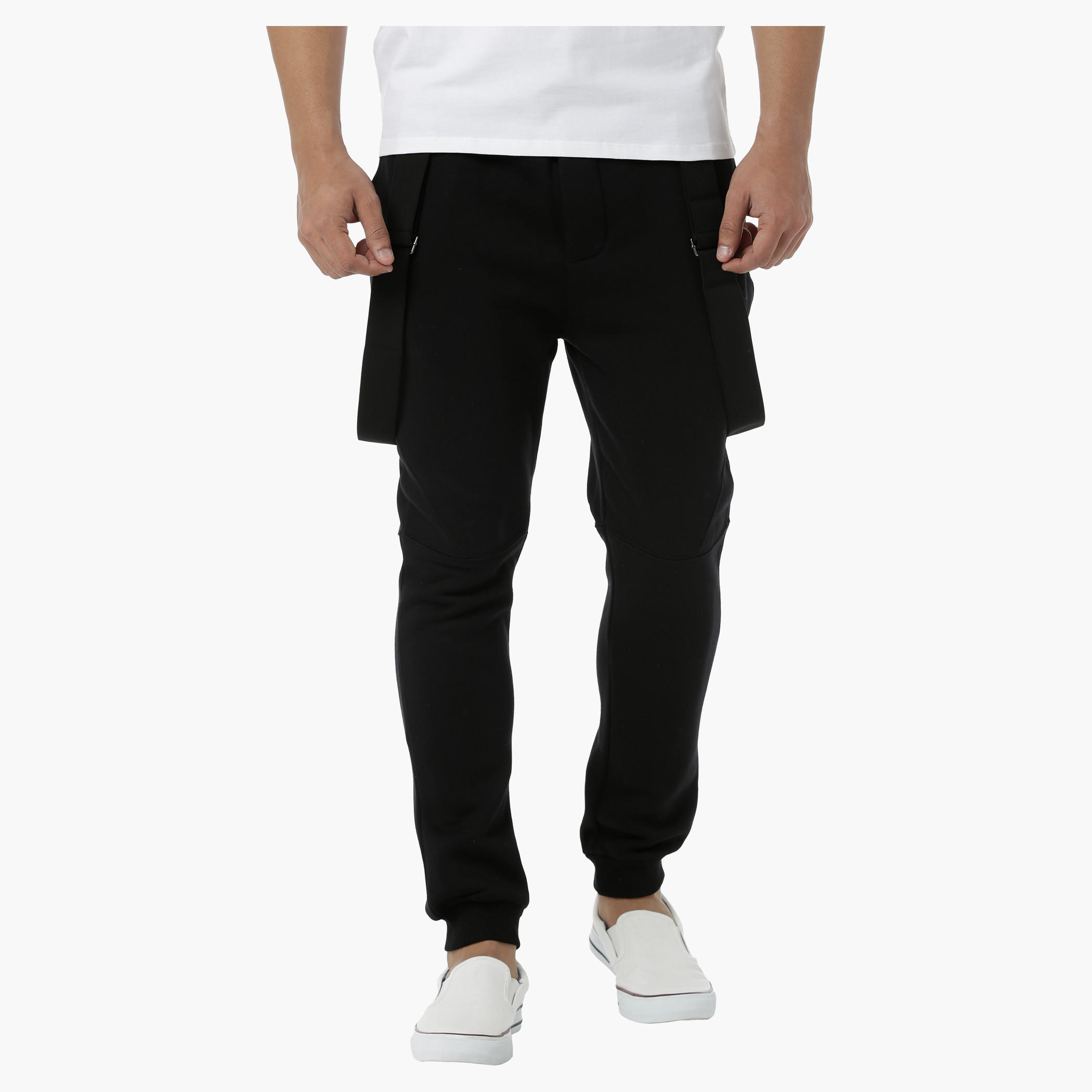 Jog Pants with Suspenders in Regular Fit-men-clothing-bottoms-joggers-image-1