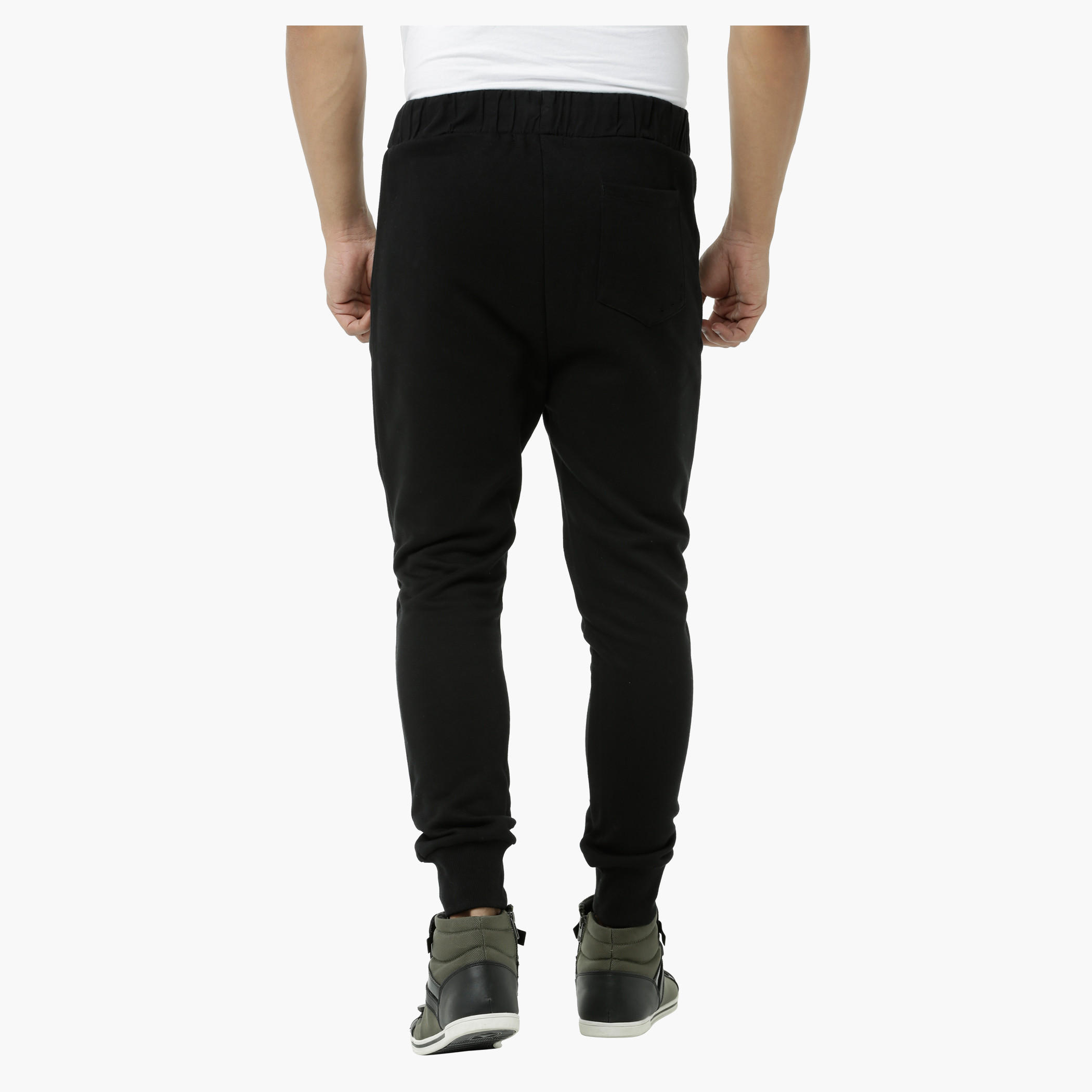 Knitted Jog Pants with Zip Pockets and Distressed Finish-men-clothing-bottoms-joggers-image-7