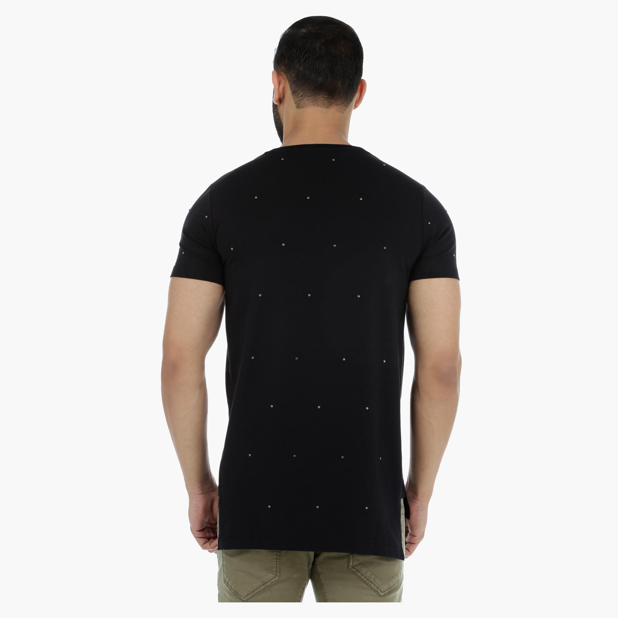Embellished T-Shirt with Short Sleeves-men-clothing-tshirtsandpolos-tshirts-image-4