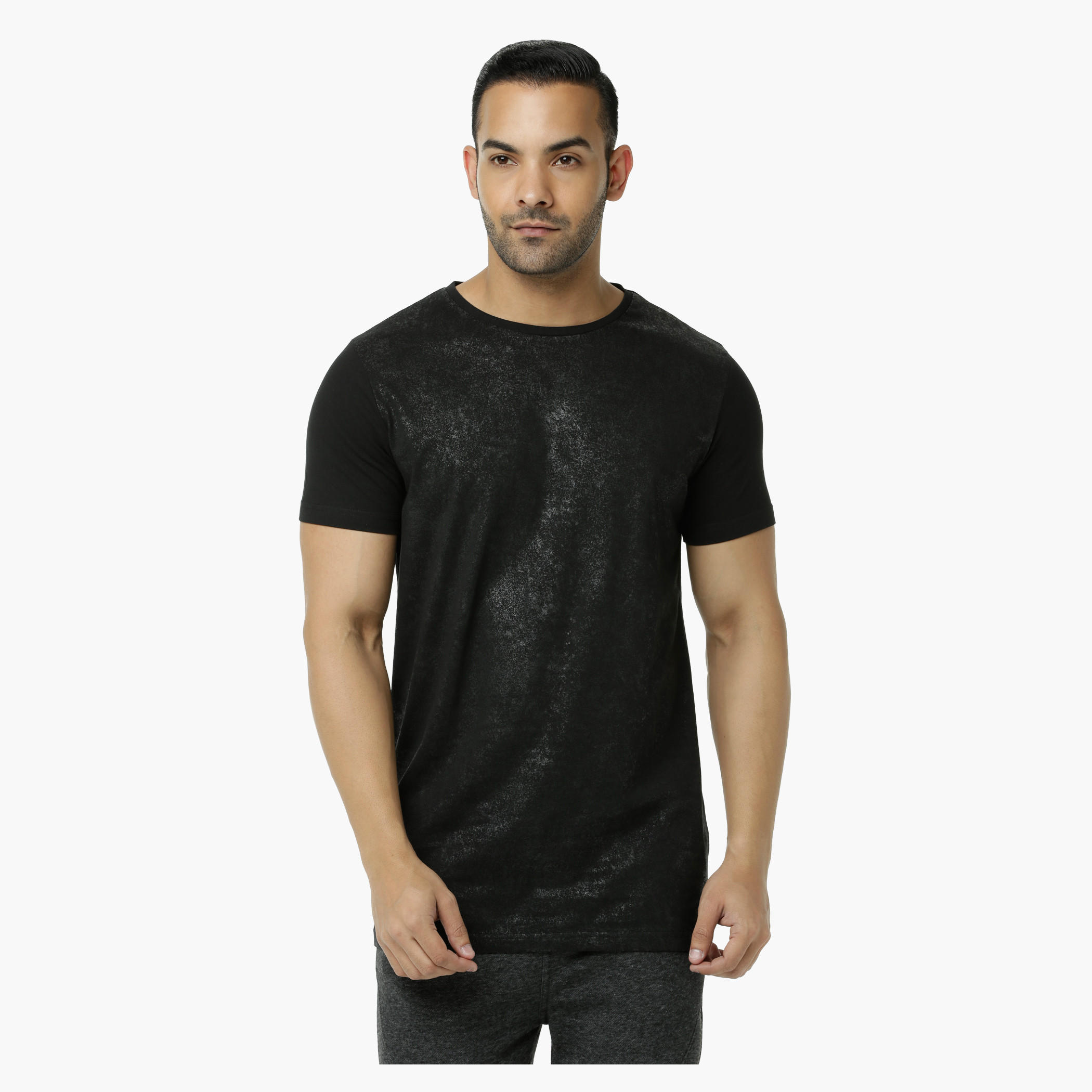 Crew Neck T-Shirt with Short Sleeves-men-clothing-tshirtsandpolos-tshirts-image-1