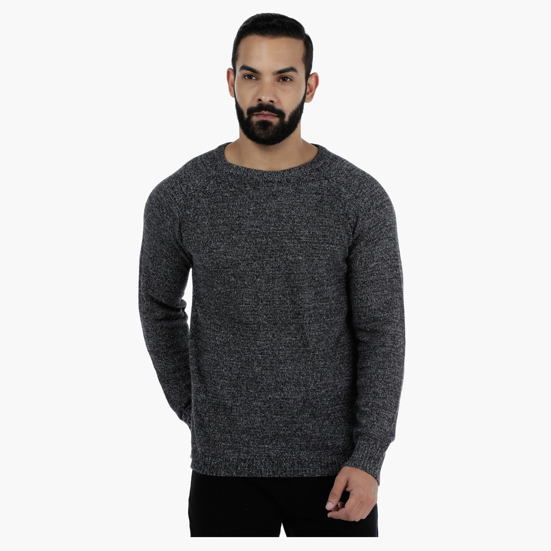 Textured Long Sleeves Round Neck Sweater-men-clothing-sweatersandpullovers-image-5
