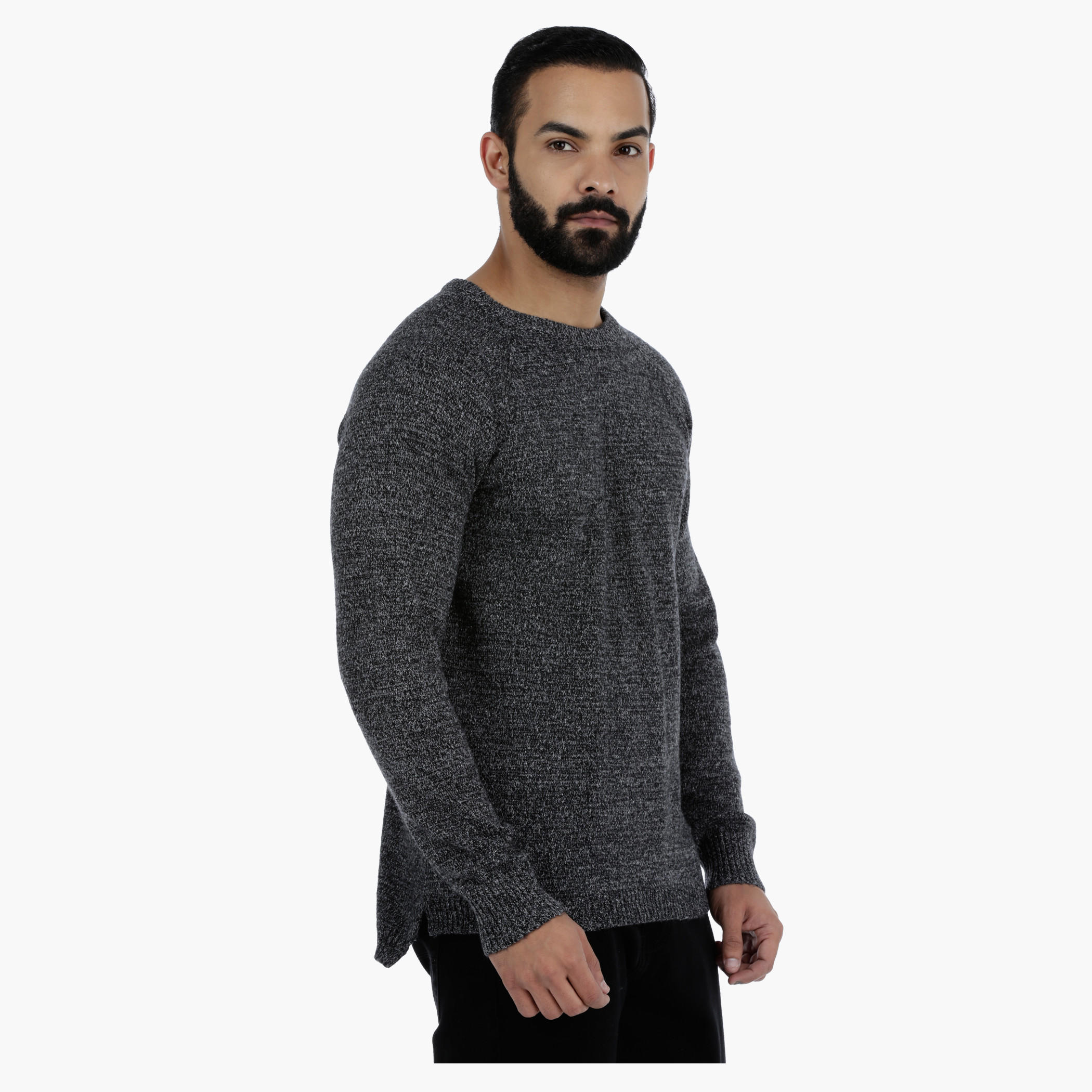 Textured Long Sleeves Round Neck Sweater-men-clothing-sweatersandpullovers-image-3