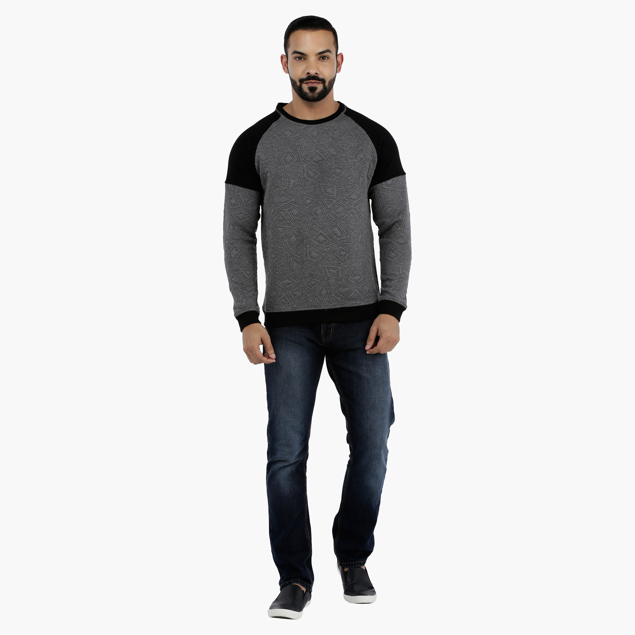 Long Sleeves Textured Sweatshirt-men-winterwear-hoodiesandsweatshirts-image-5