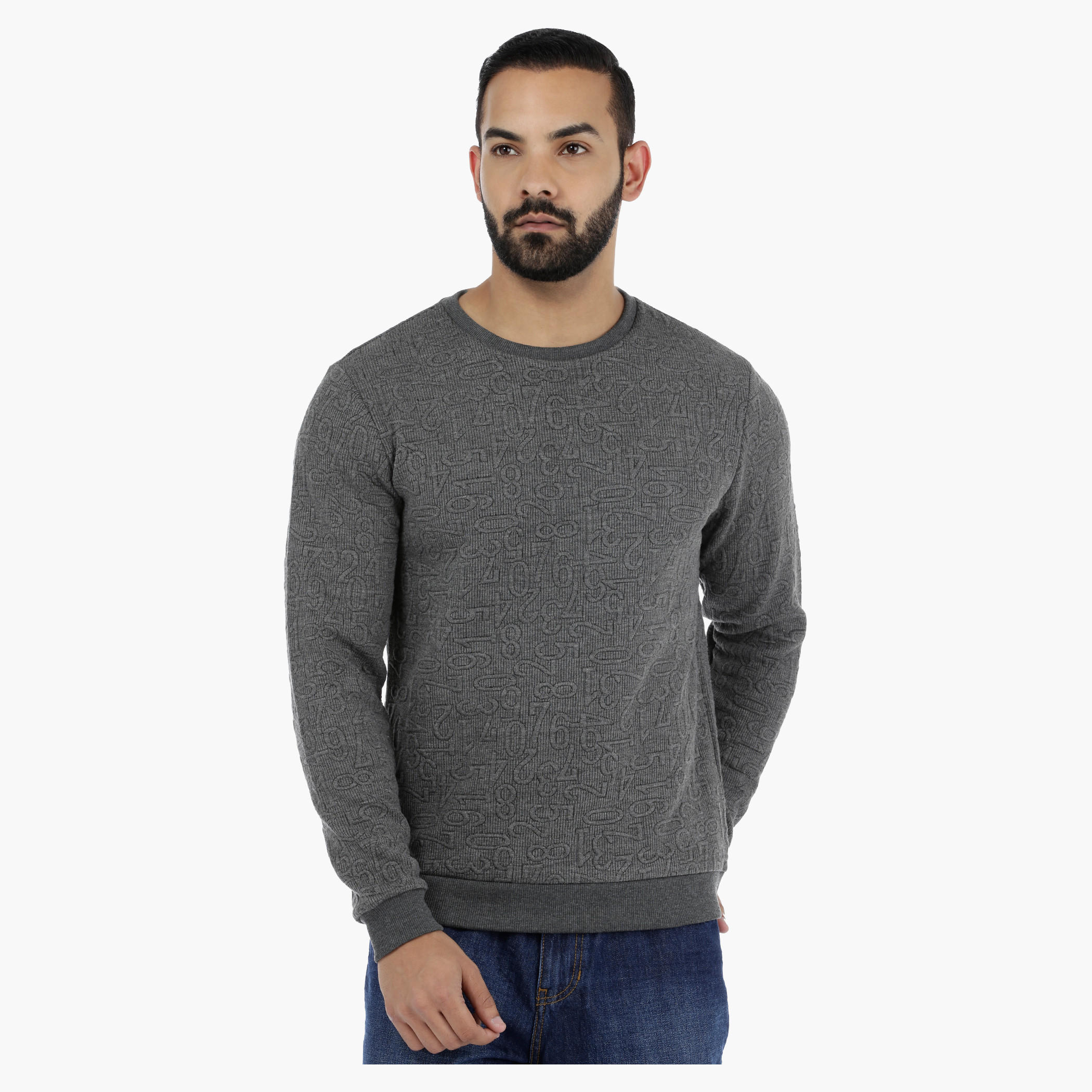 Printed Sweater with Long Sleeves-men-clothing-sweatersandpullovers-image-5