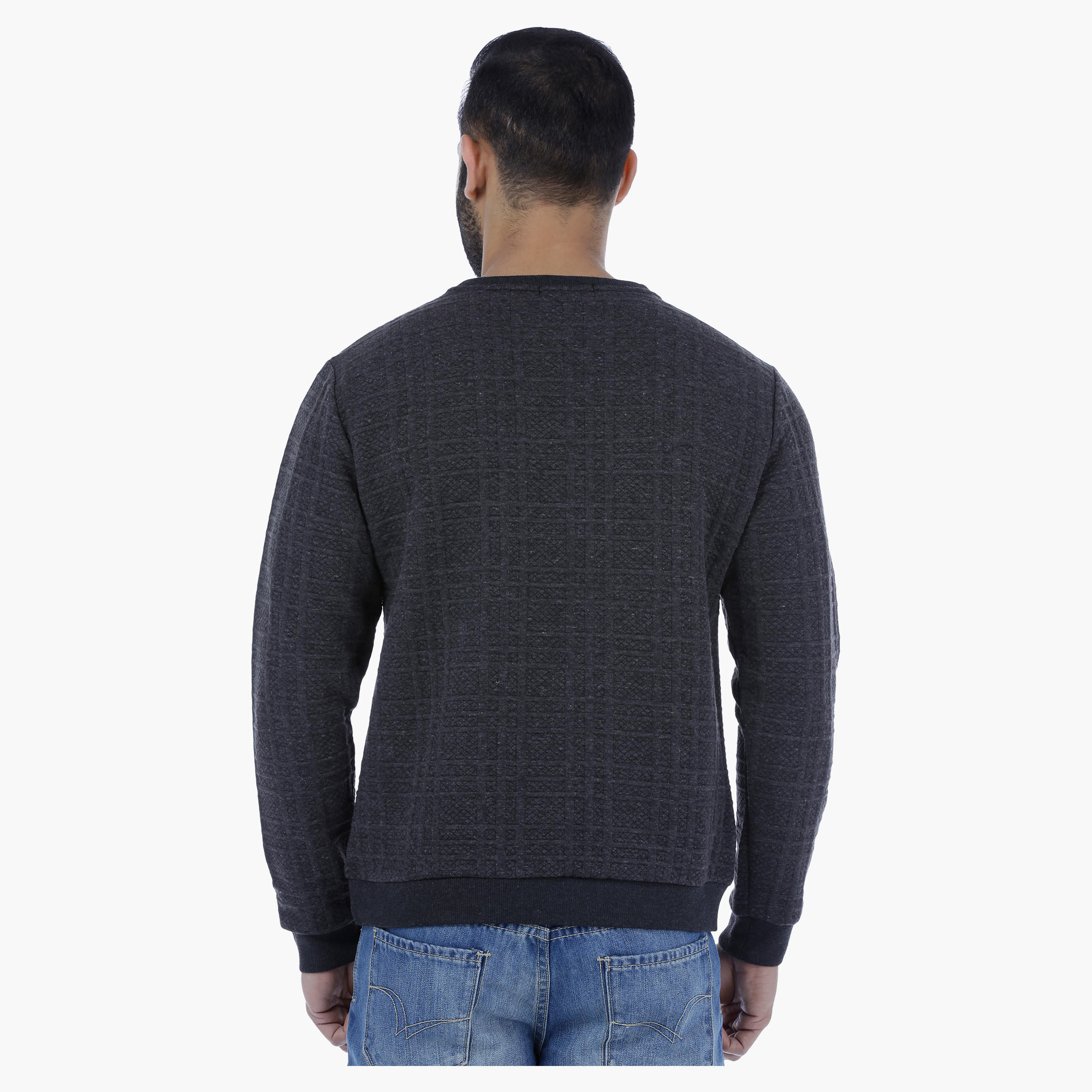 Round Neck Textured Sweatshirt-men-winterwear-hoodiesandsweatshirts-image-2
