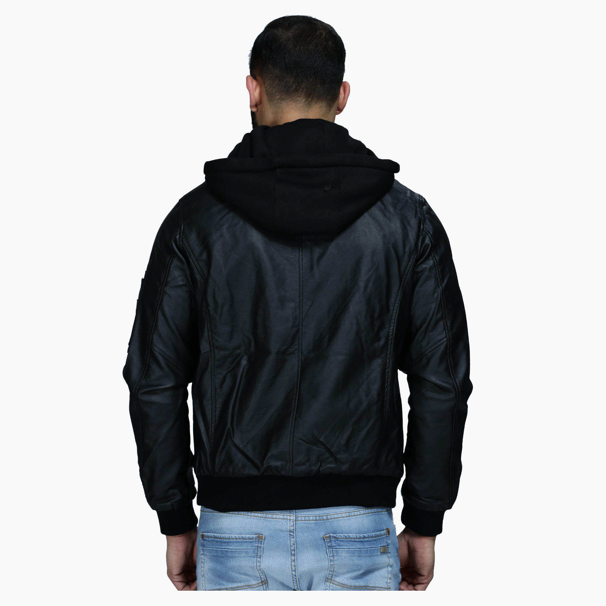 Casual Hooded Jacket with Badge Detail and Long Sleeves-men-clothing-jacketsandblazers-jackets-image-2