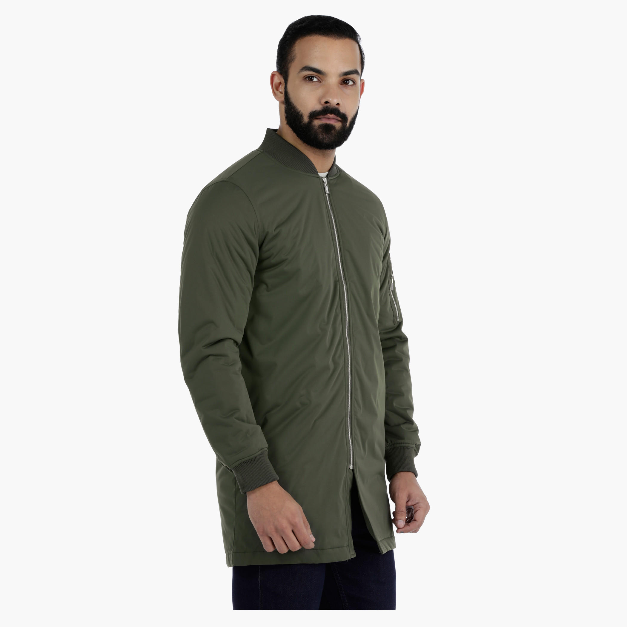 Long Bomber Jacket with Zip Detailing-men-clothing-jacketsandblazers-jackets-image-3