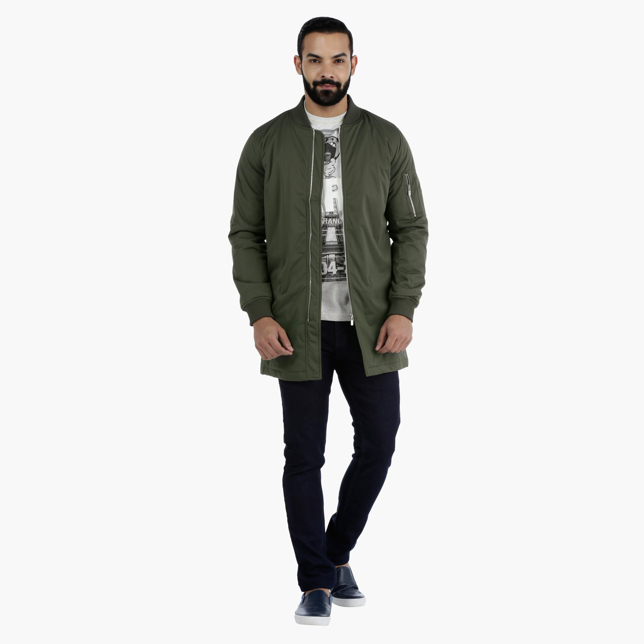 Long Bomber Jacket with Zip Detailing-men-clothing-jacketsandblazers-jackets-image-5