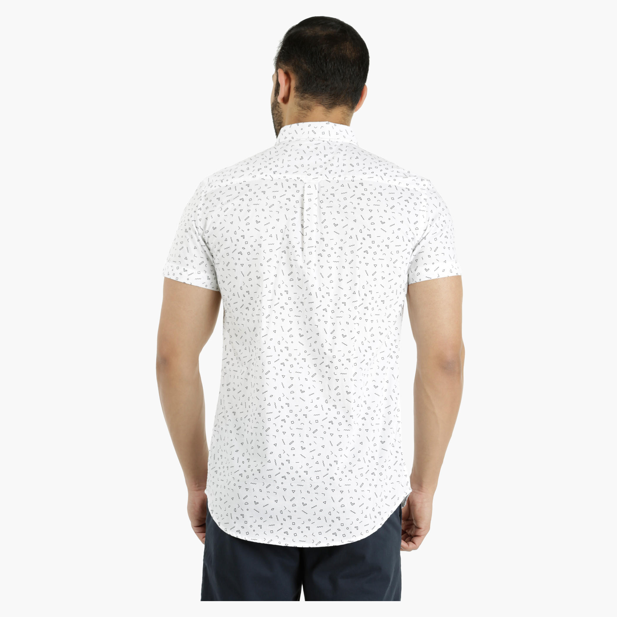 Cotton Shirt with All Over Print in Regular Fit-men-clothing-shirts-image-2