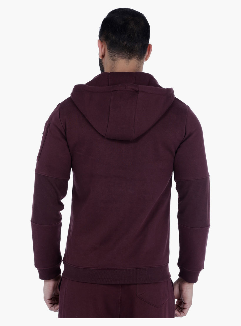 Hooded Sweat Jacket with Long Sleeves-men-winterwear-hoodiesandsweatshirts-image-4