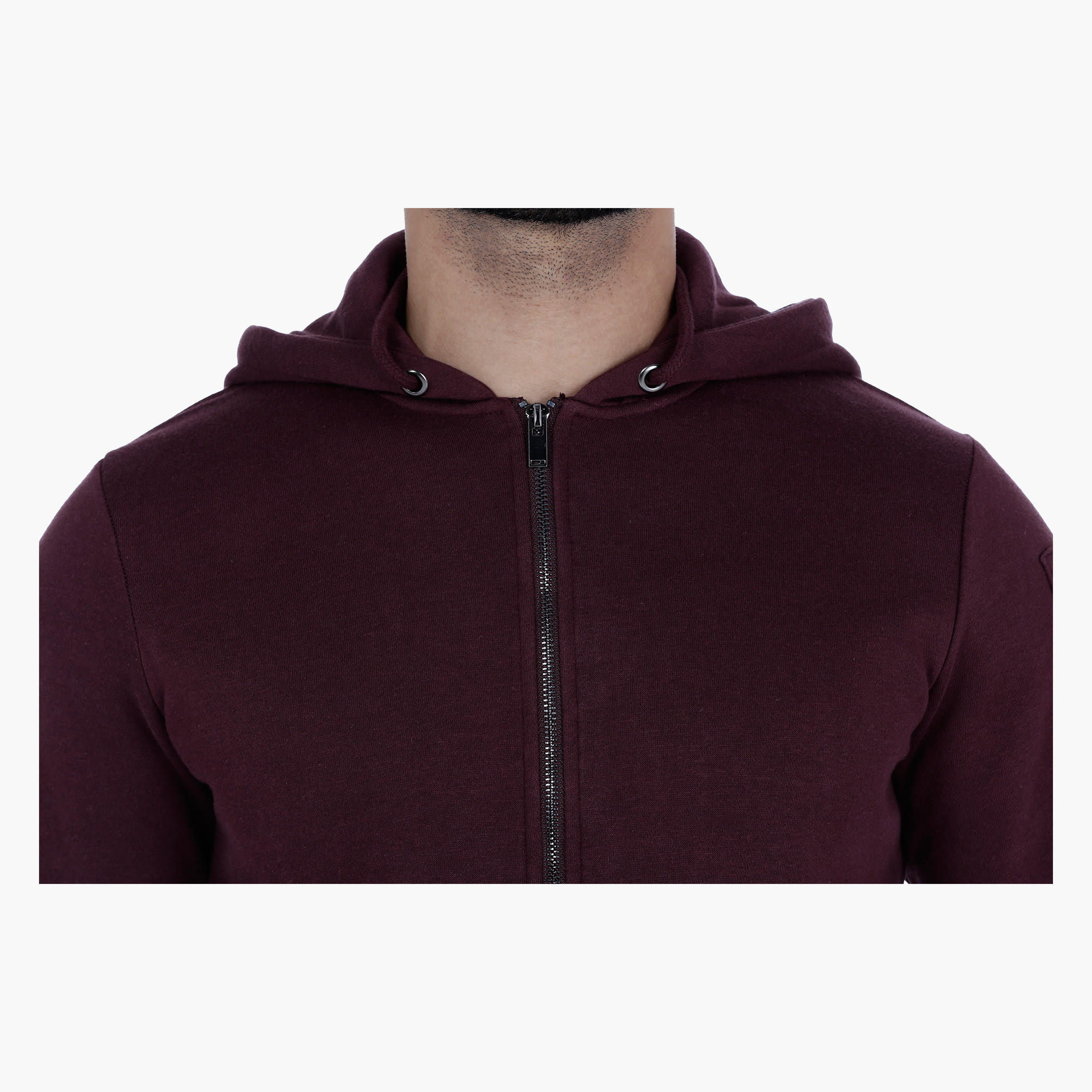 Hooded Sweat Jacket with Long Sleeves-men-winterwear-hoodiesandsweatshirts-image-2