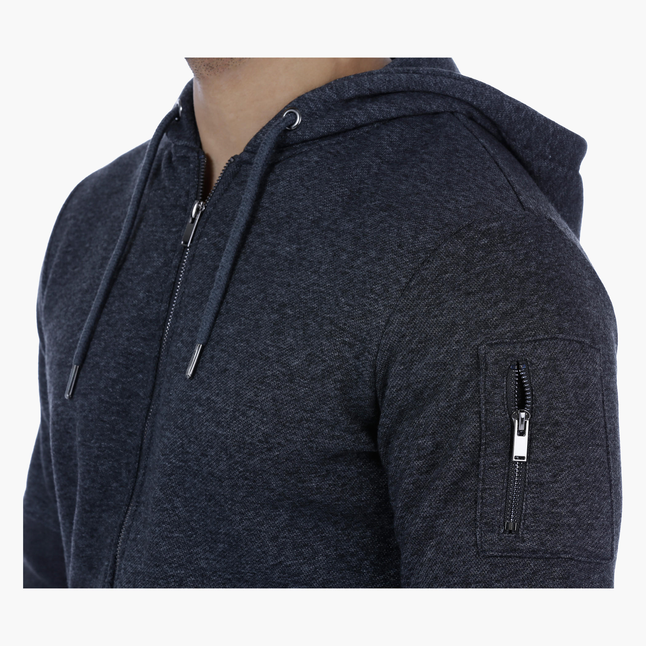 Hooded Long Sleeves Jacket with Drawstring-men-winterwear-hoodiesandsweatshirts-image-2