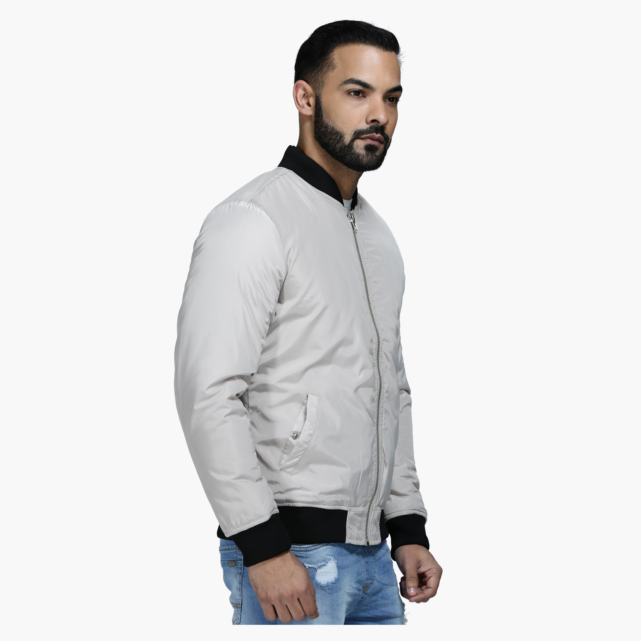 Polyester Jacket with Zip Detail and Long Sleeves in Regular Fit-men-clothing-jacketsandblazers-jackets-image-8