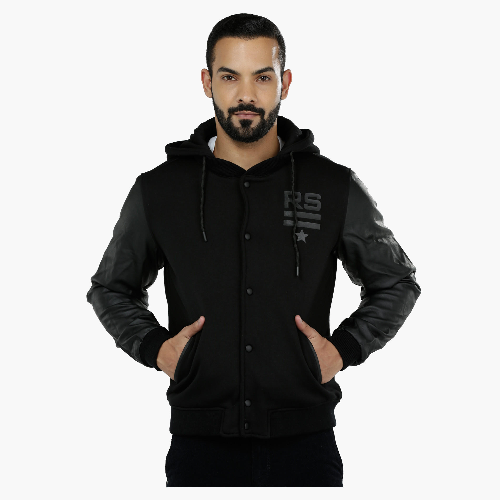 Hooded Biker Sweatshirt-men-winterwear-hoodiesandsweatshirts-image-1