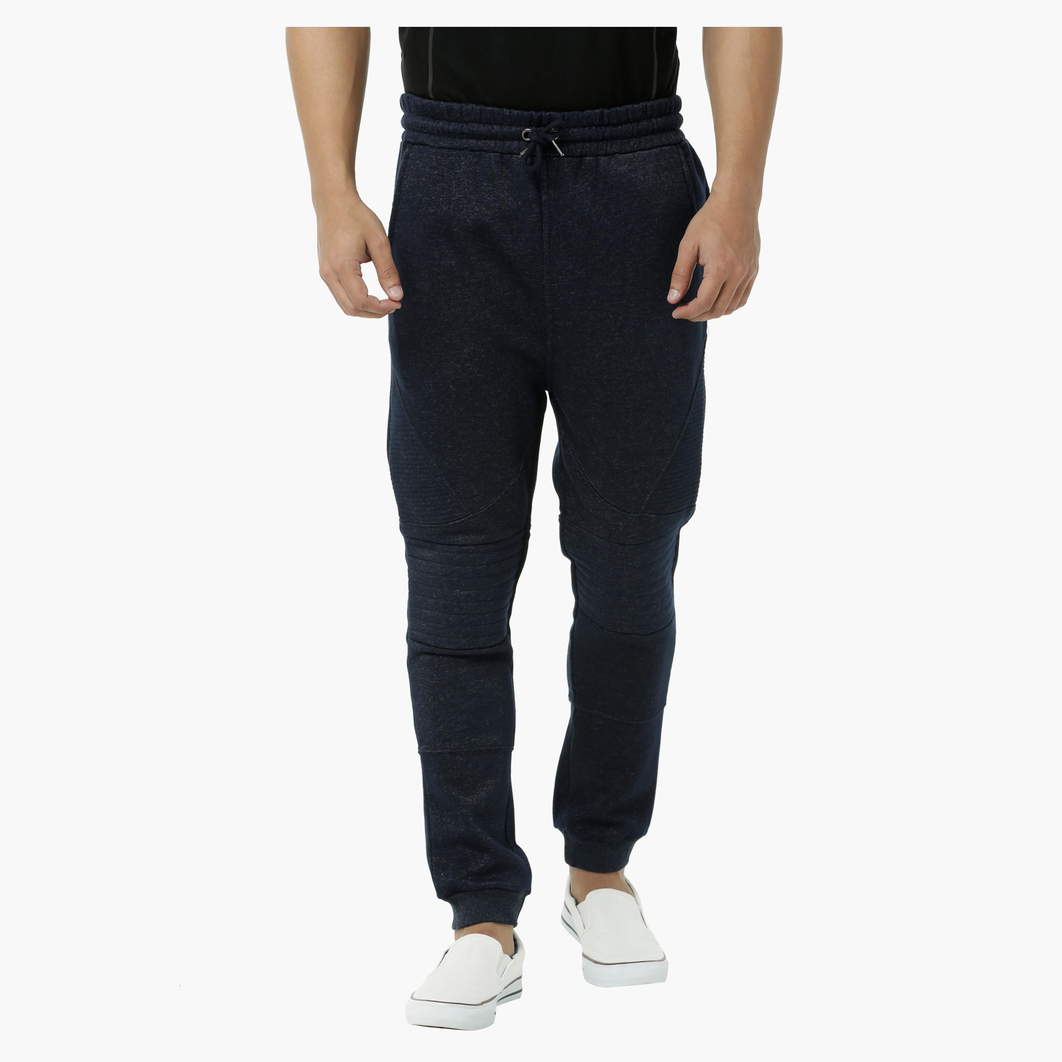 Textured Jog Pants with Zip Pockets and Cuffs-men-clothing-bottoms-joggers-image-1