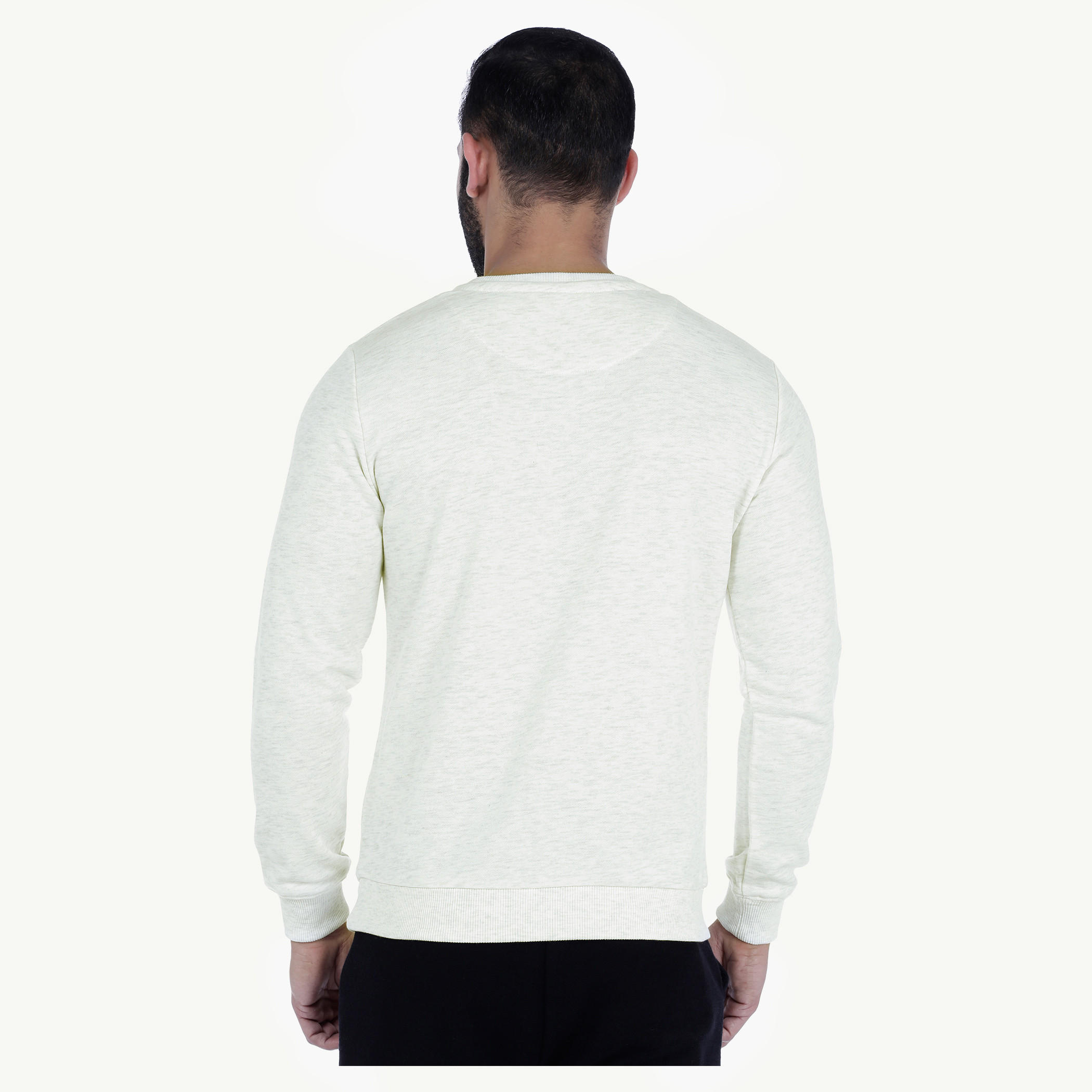 Crew Neck Sweatshirt with Long Sleeves-men-winterwear-hoodiesandsweatshirts-image-2