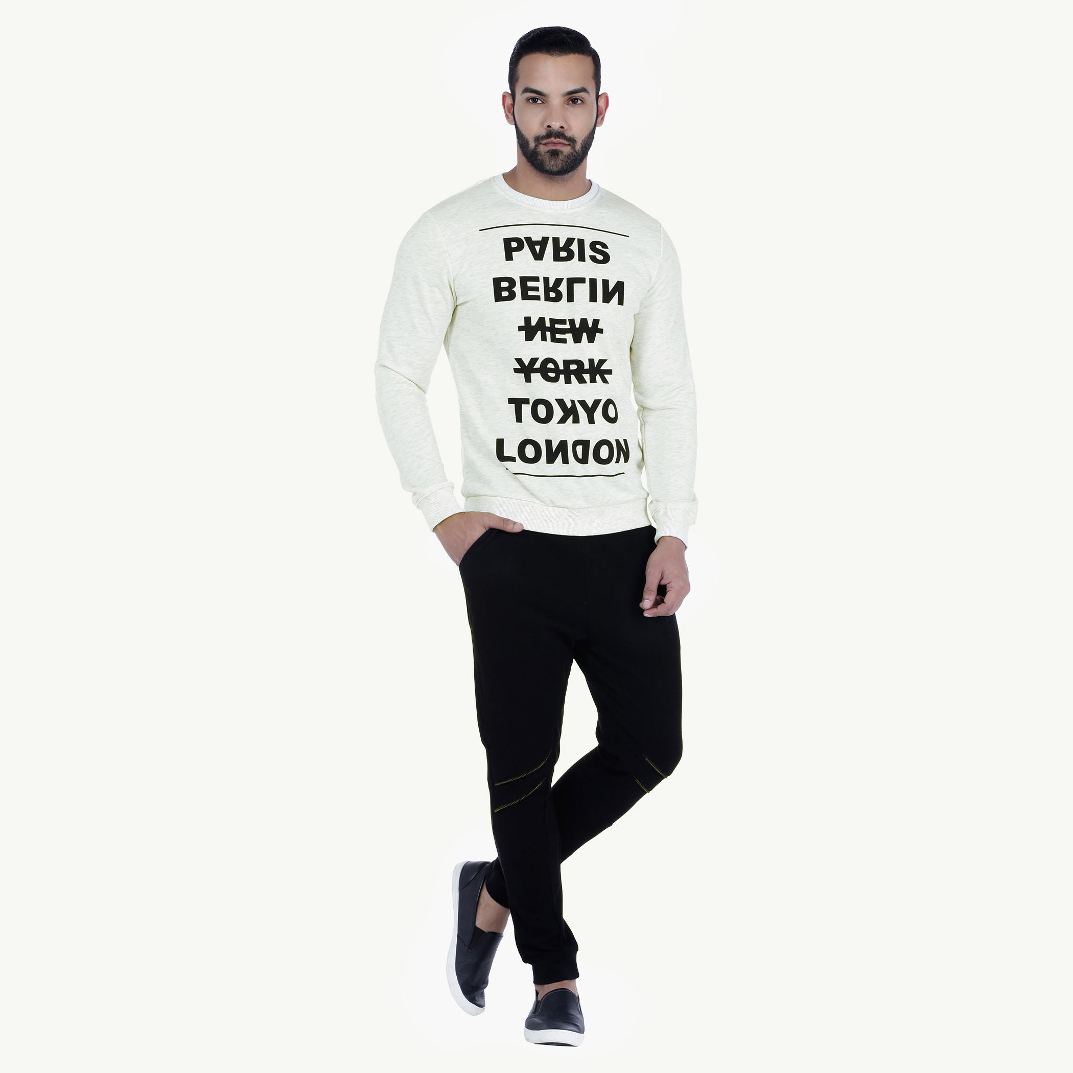 Crew Neck Sweatshirt with Long Sleeves-men-winterwear-hoodiesandsweatshirts-image-5
