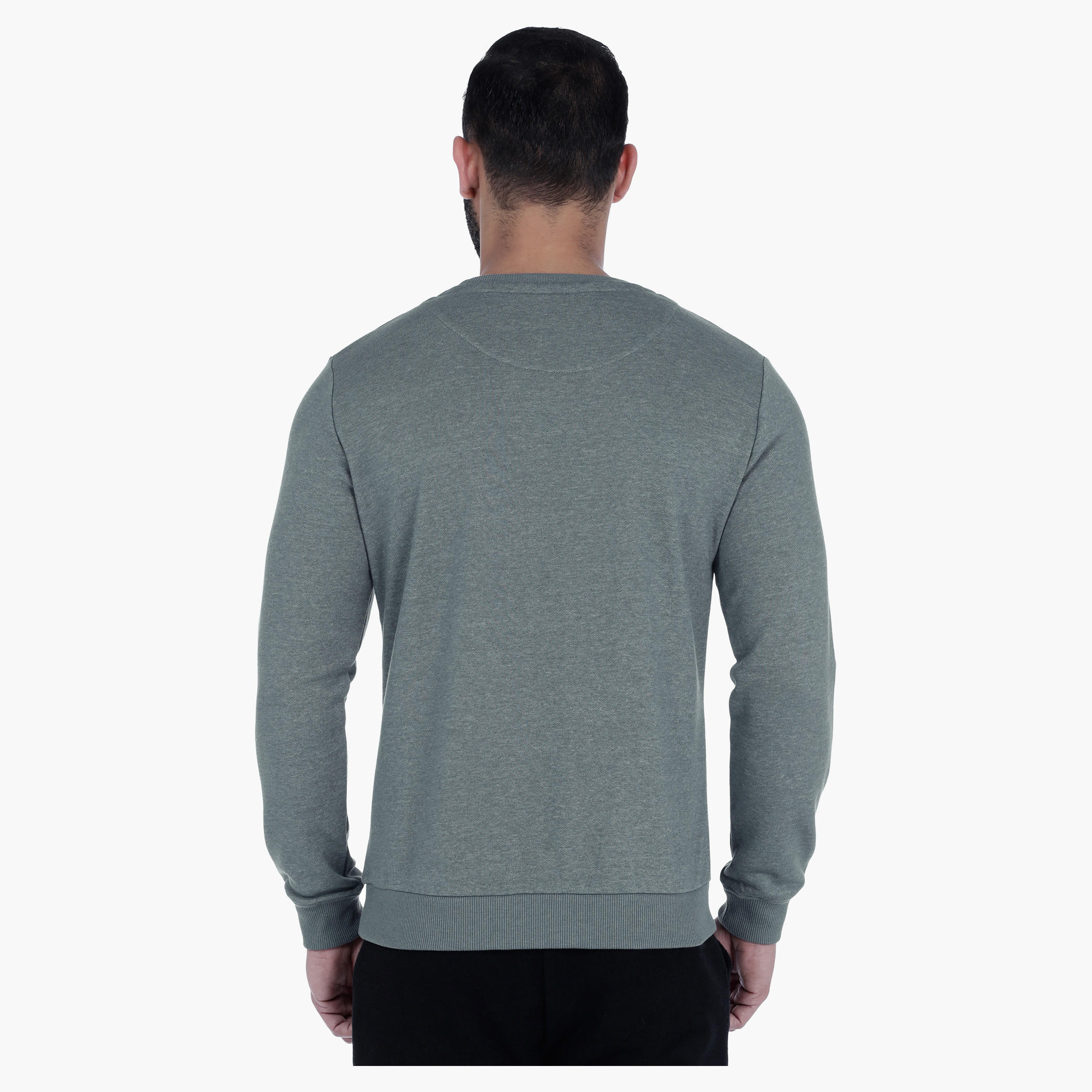 Printed Crew Neck Sweatshirt with Long Sleeves-men-winterwear-hoodiesandsweatshirts-image-4