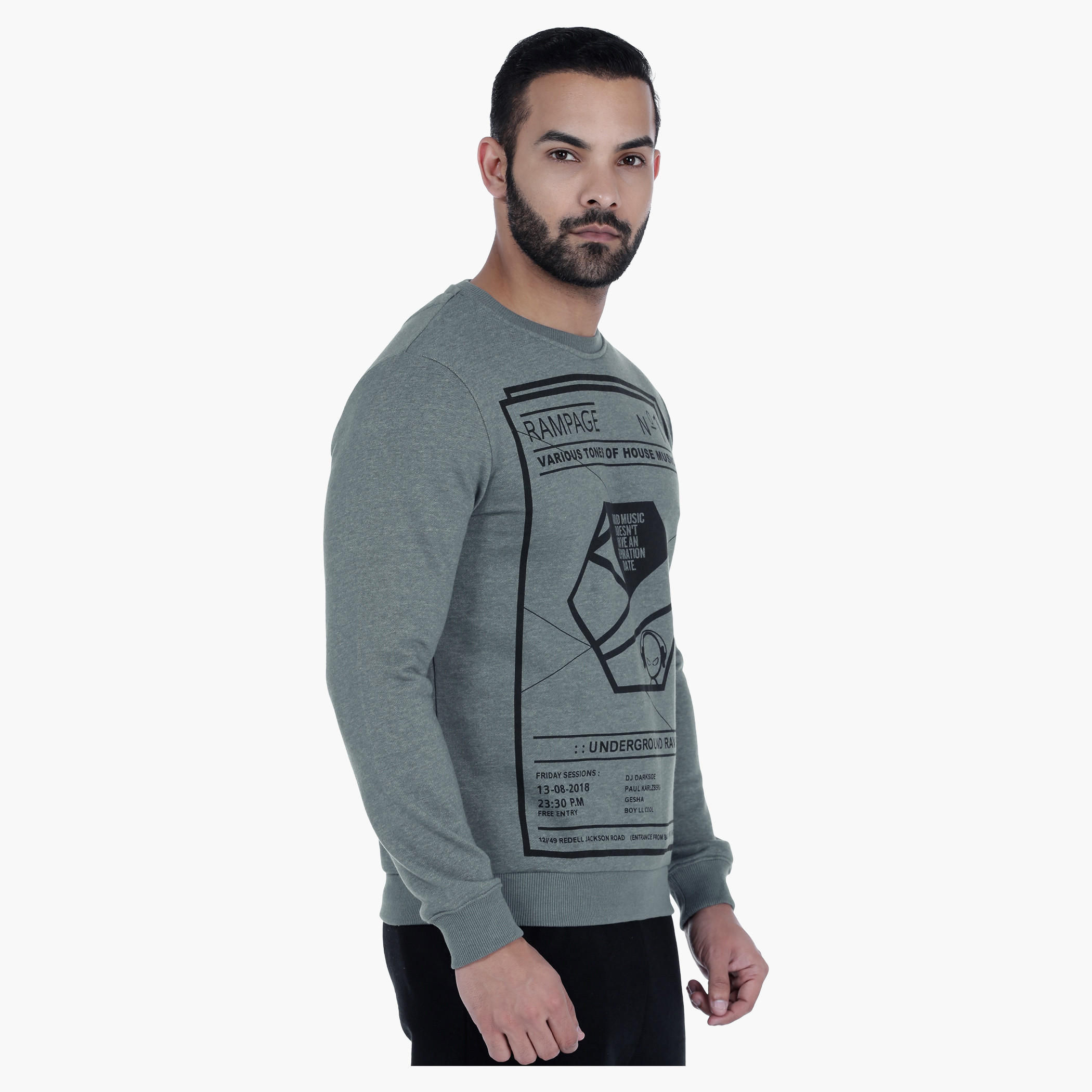 Printed Crew Neck Sweatshirt with Long Sleeves-men-winterwear-hoodiesandsweatshirts-image-3