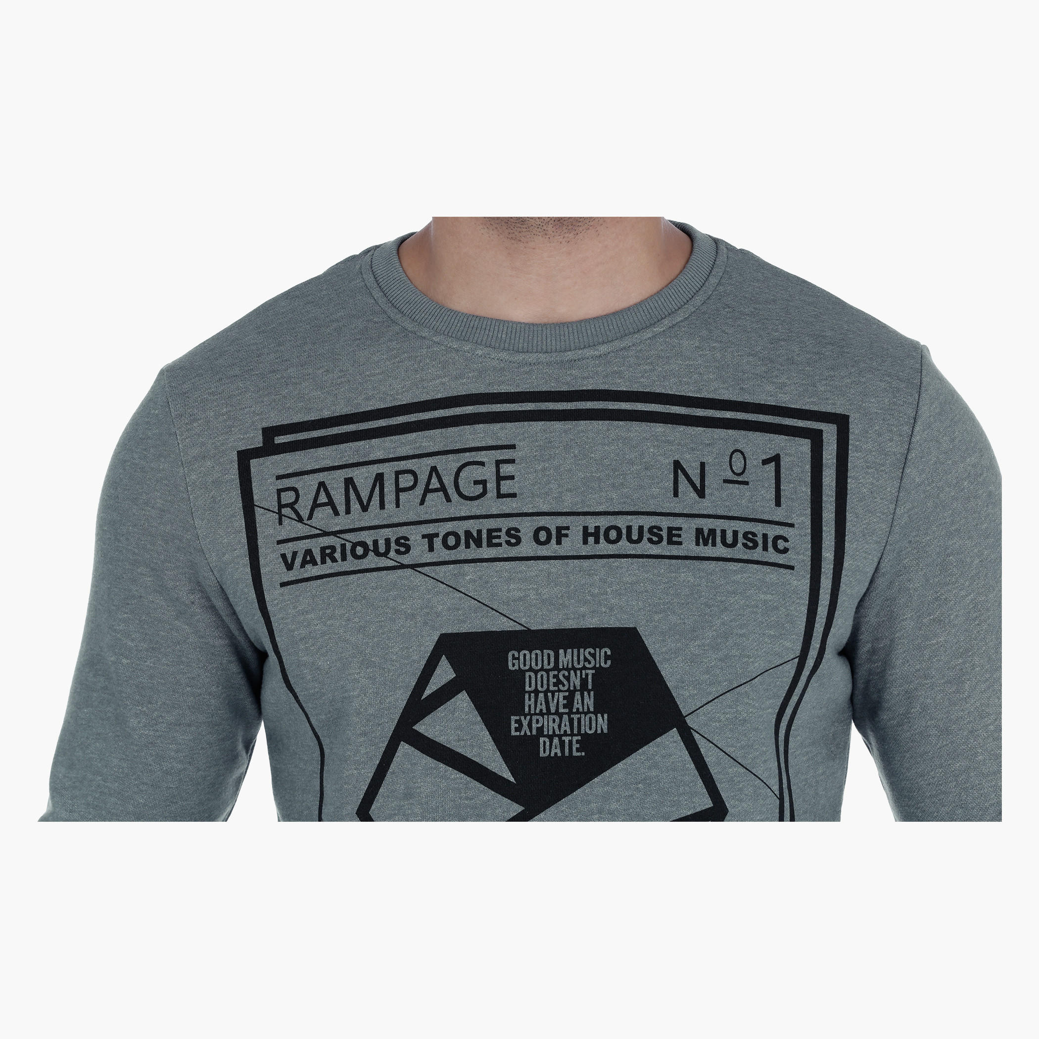 Printed Crew Neck Sweatshirt with Long Sleeves-men-winterwear-hoodiesandsweatshirts-image-2