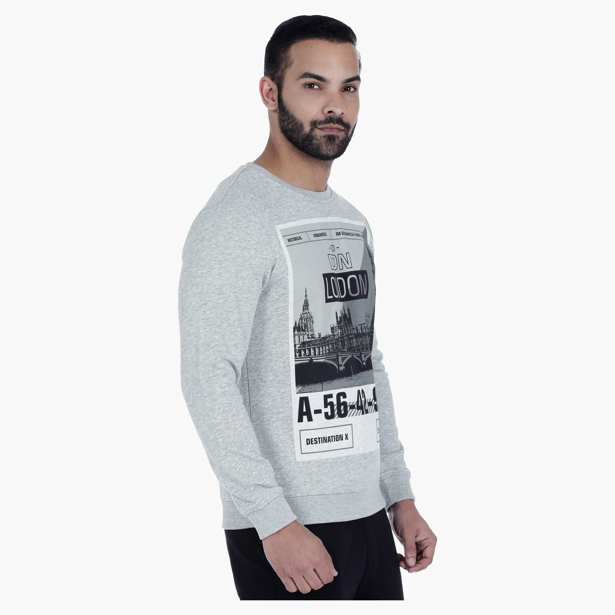 Printed Crew Neck Sweatshirt with Long Sleeves-men-winterwear-hoodiesandsweatshirts-image-3